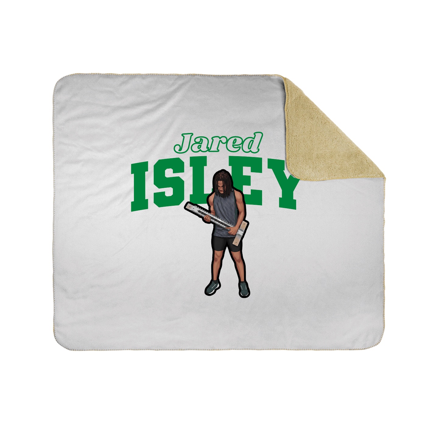Throw Blanket — Name Arch in White