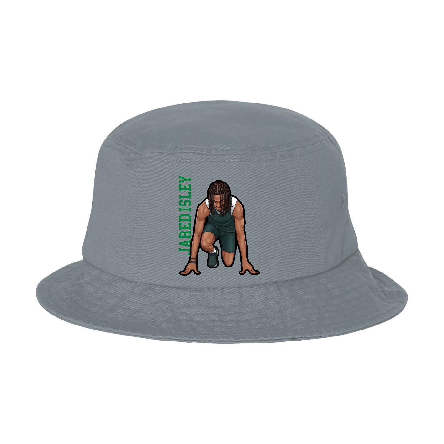 Bucket Cap — Name Vertical in Grey