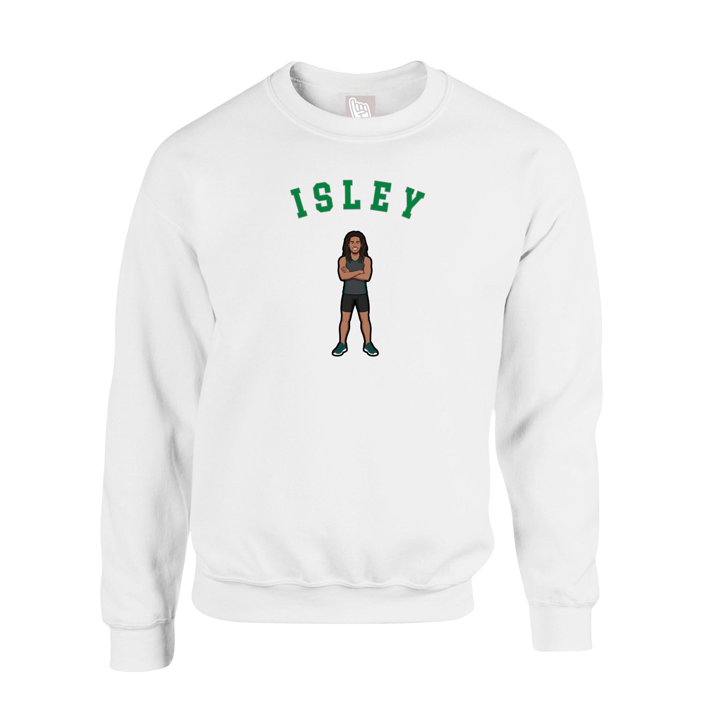 Fleece Crew — Shirsey Arch in White