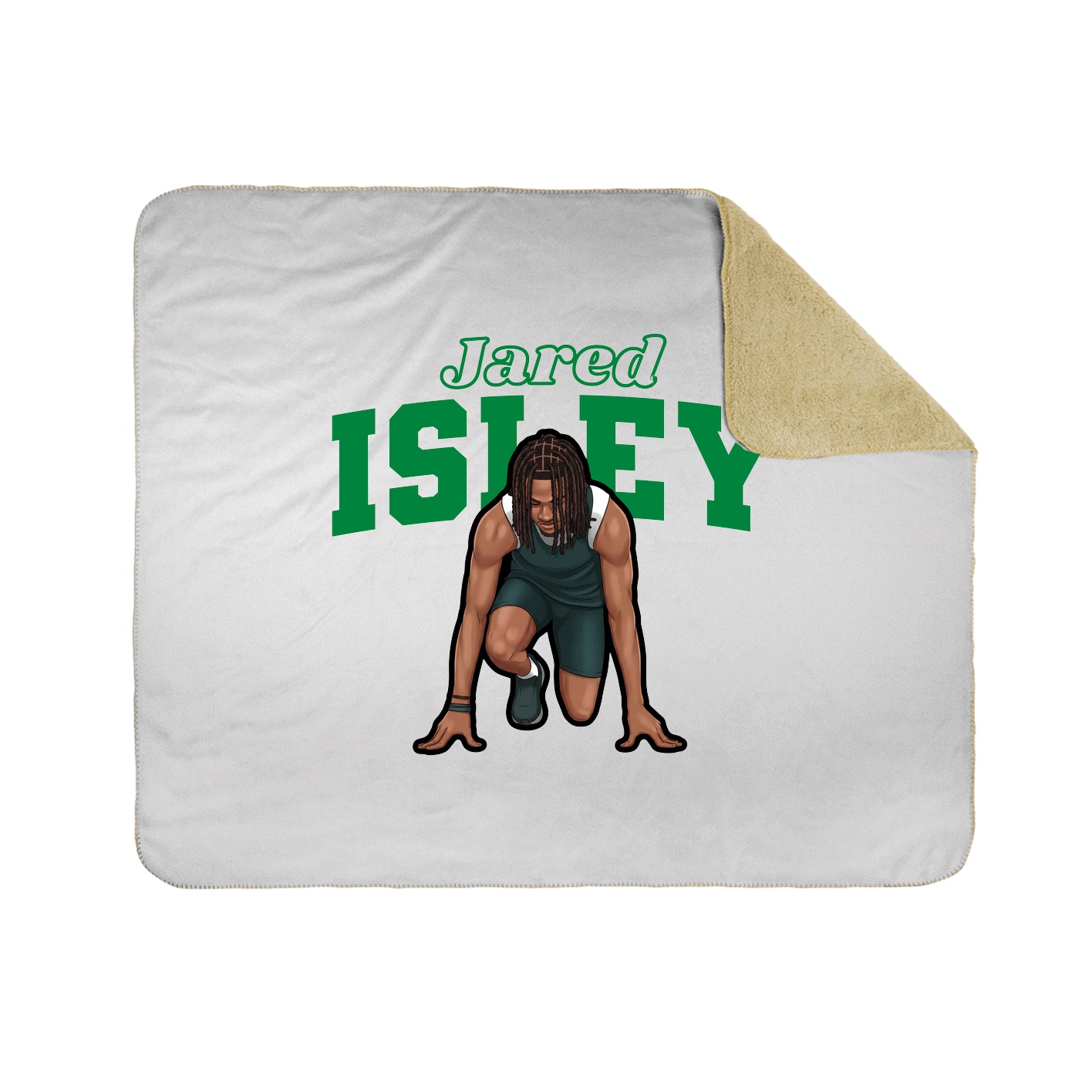 Throw Blanket — Name Arch in White