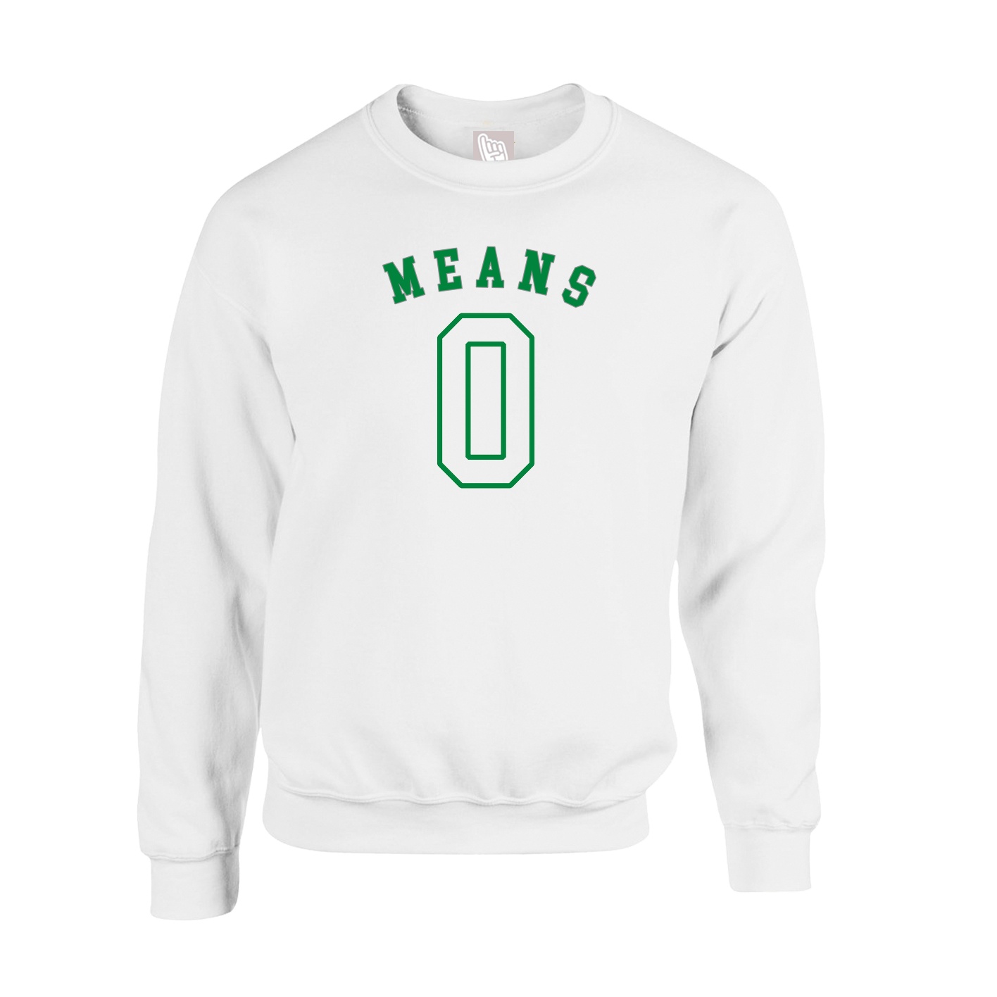 Fleece Crew — Shirsey Arch in White