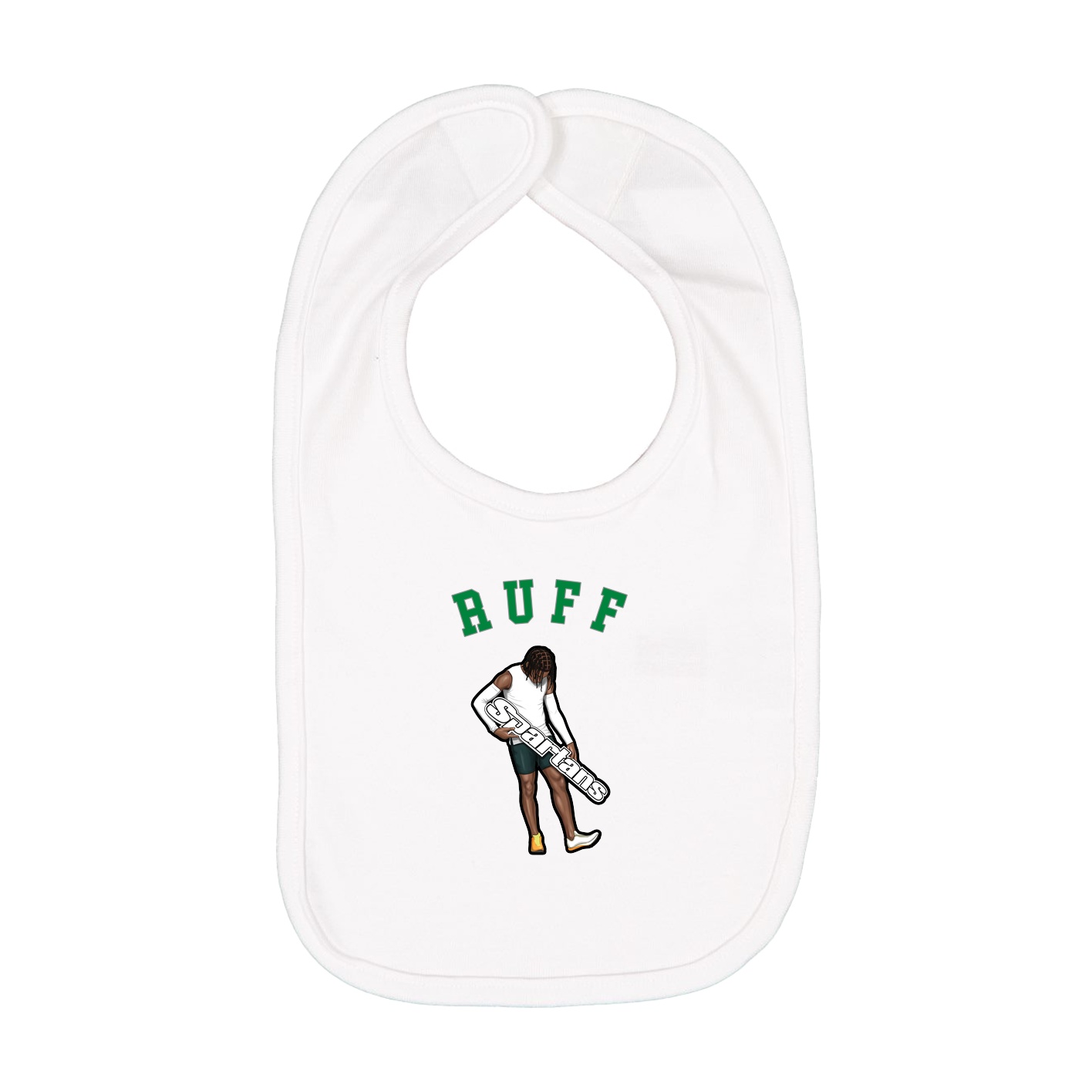 Infant Bib — Shirsey Arch in White