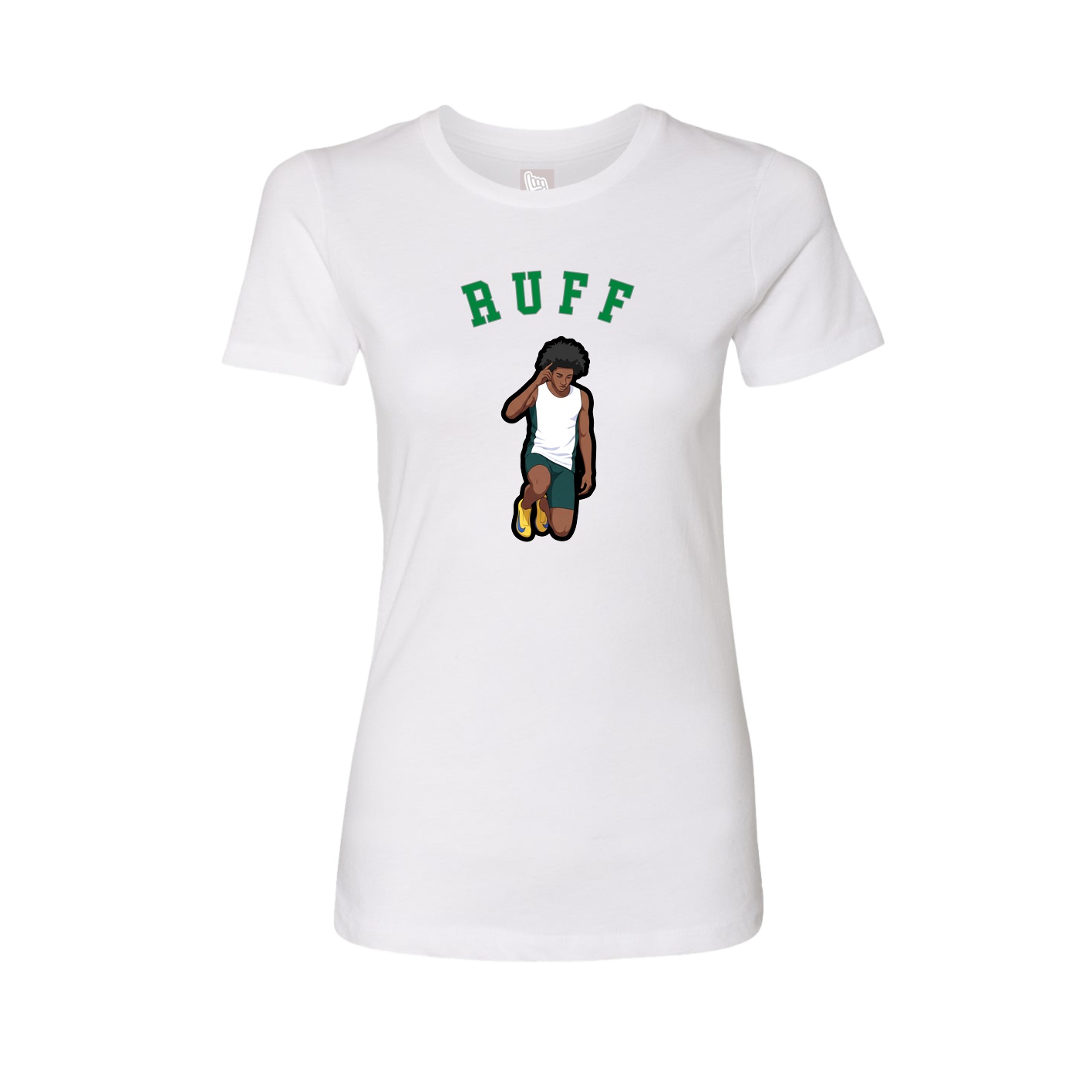 Fitted Women's Tee — Shirsey Arch in White