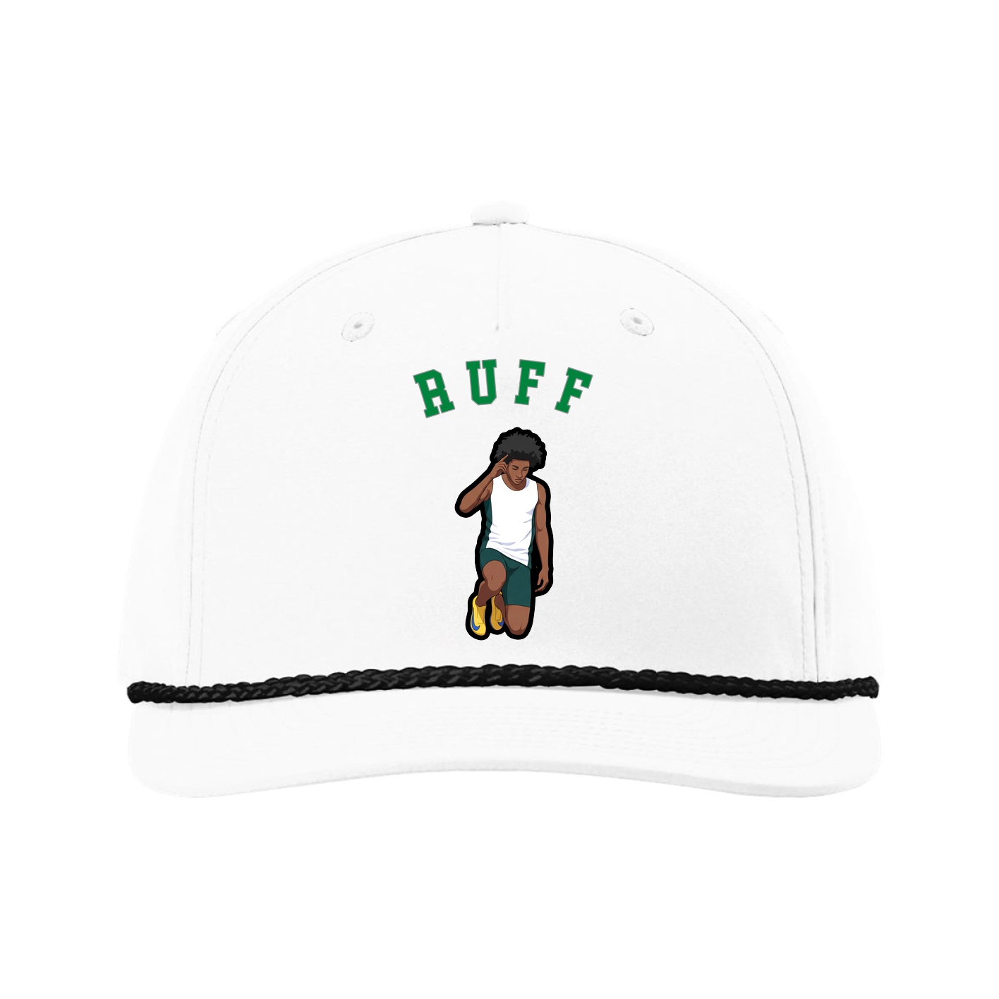 Five-Panel Classic Rope Cap — Shirsey Arch in White