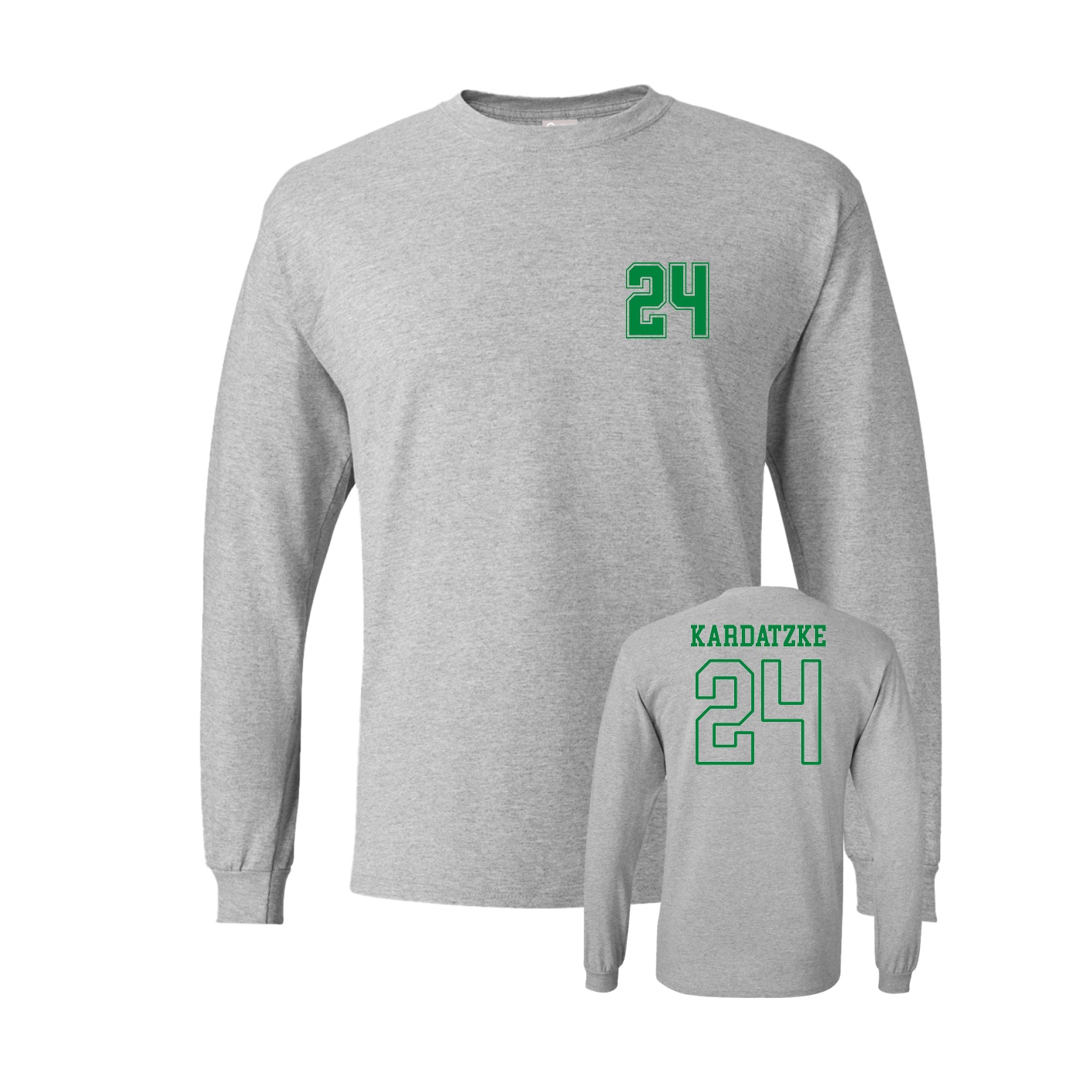 Long Sleeve Tee — Chest Back in Grey