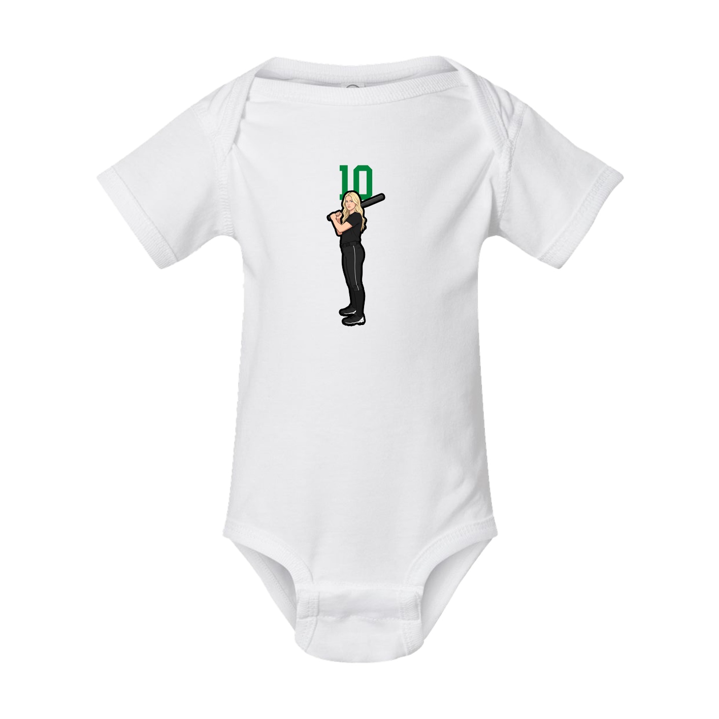 Baby Onesie — Number Top in White