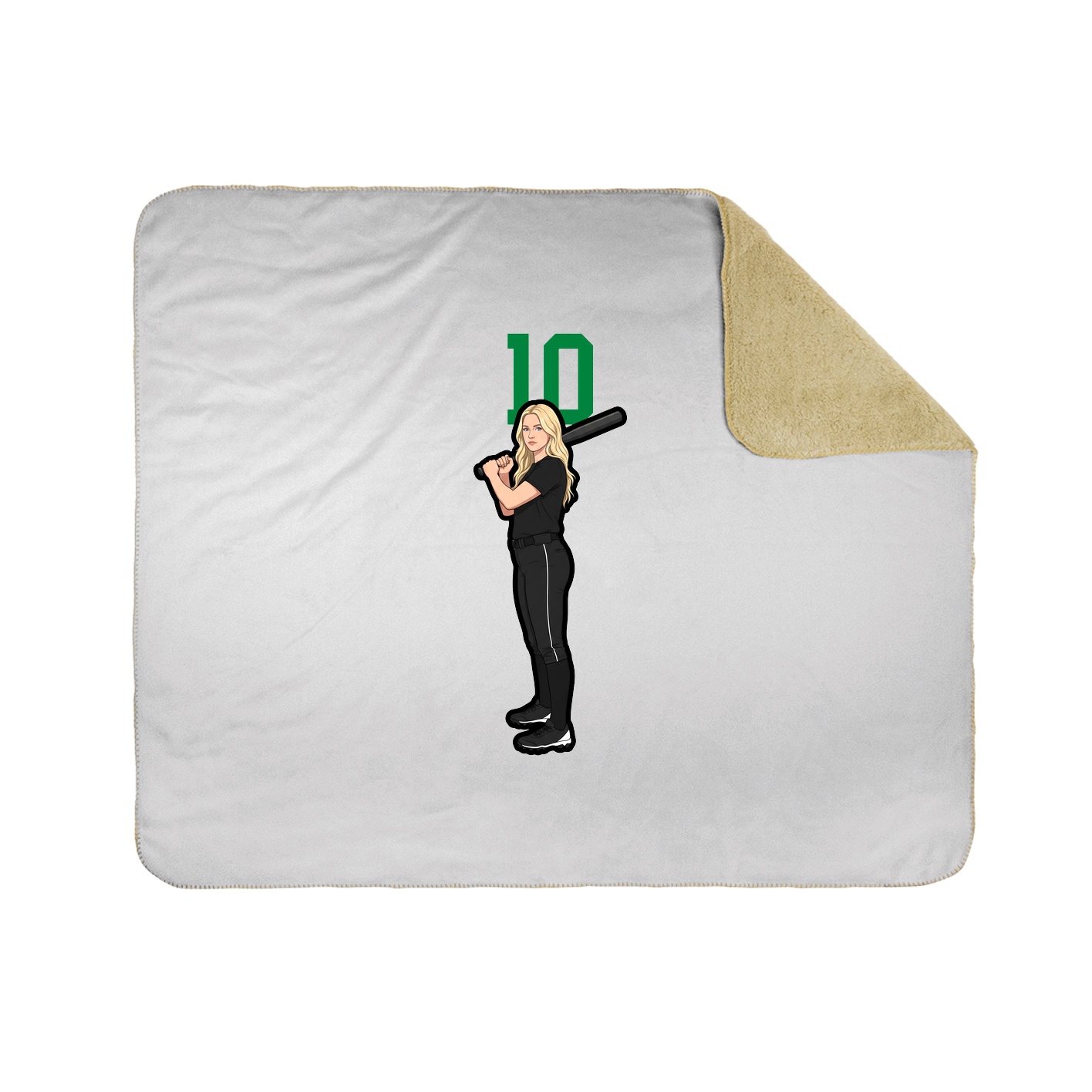 Throw Blanket — Number Top in White