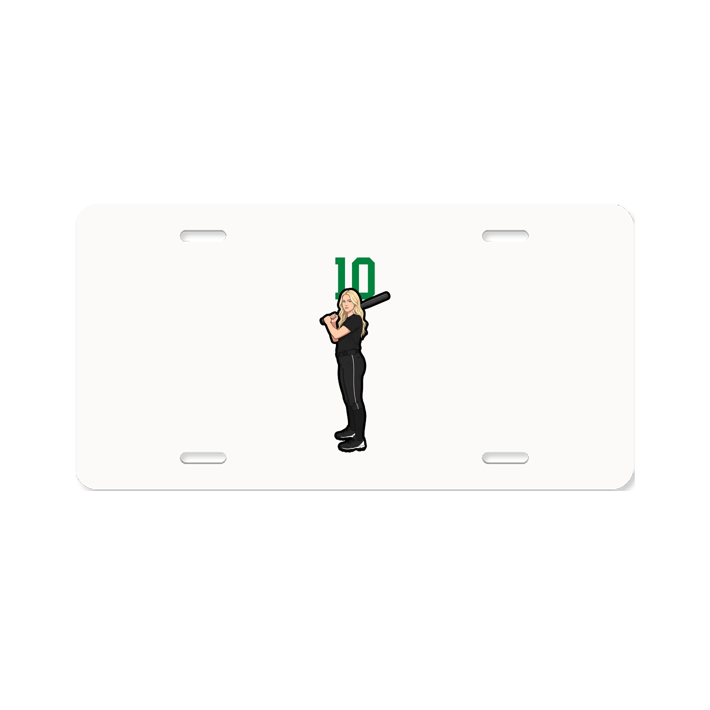 License Plate — Number Top in Classic