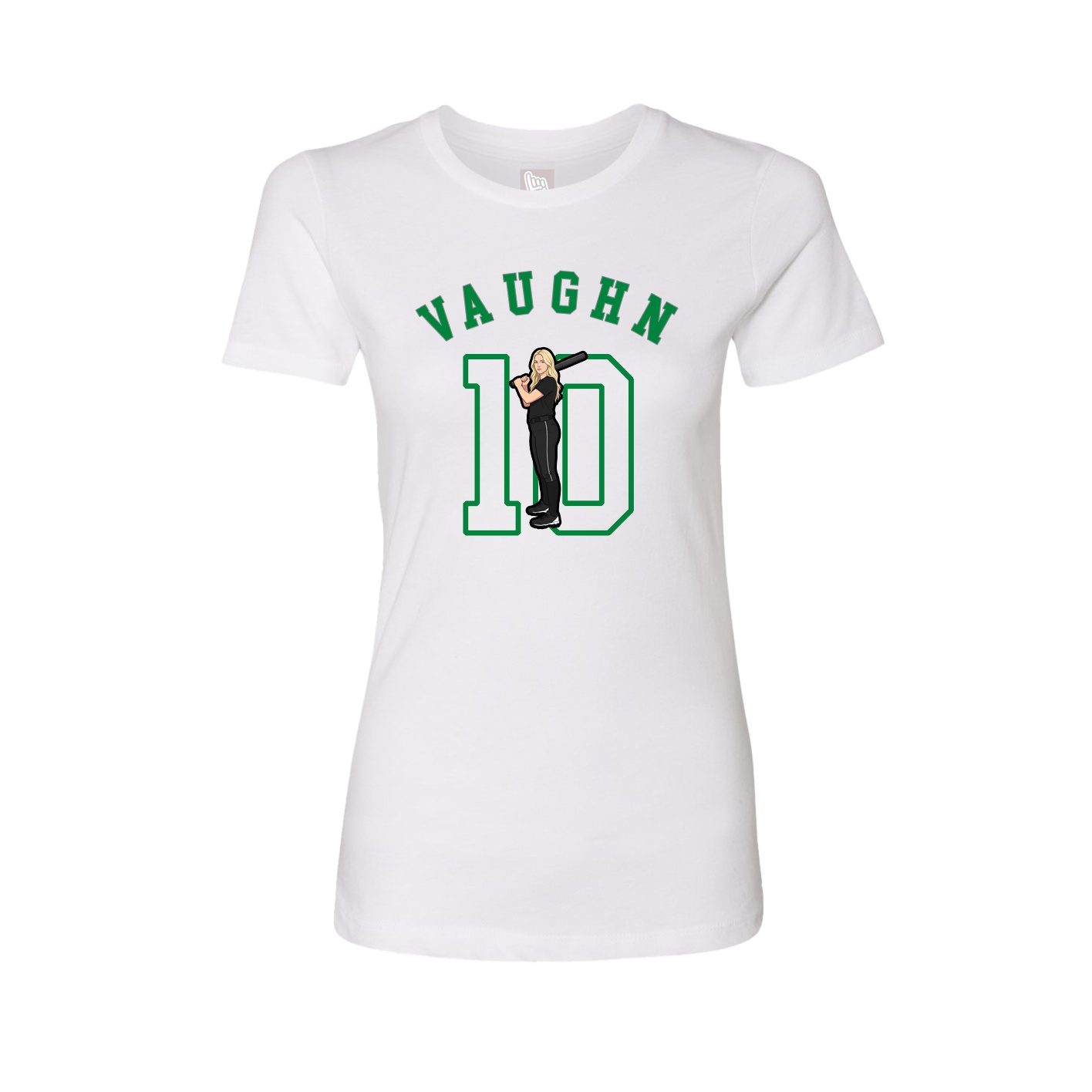 Fitted Women's Tee — Shirsey Arch in White