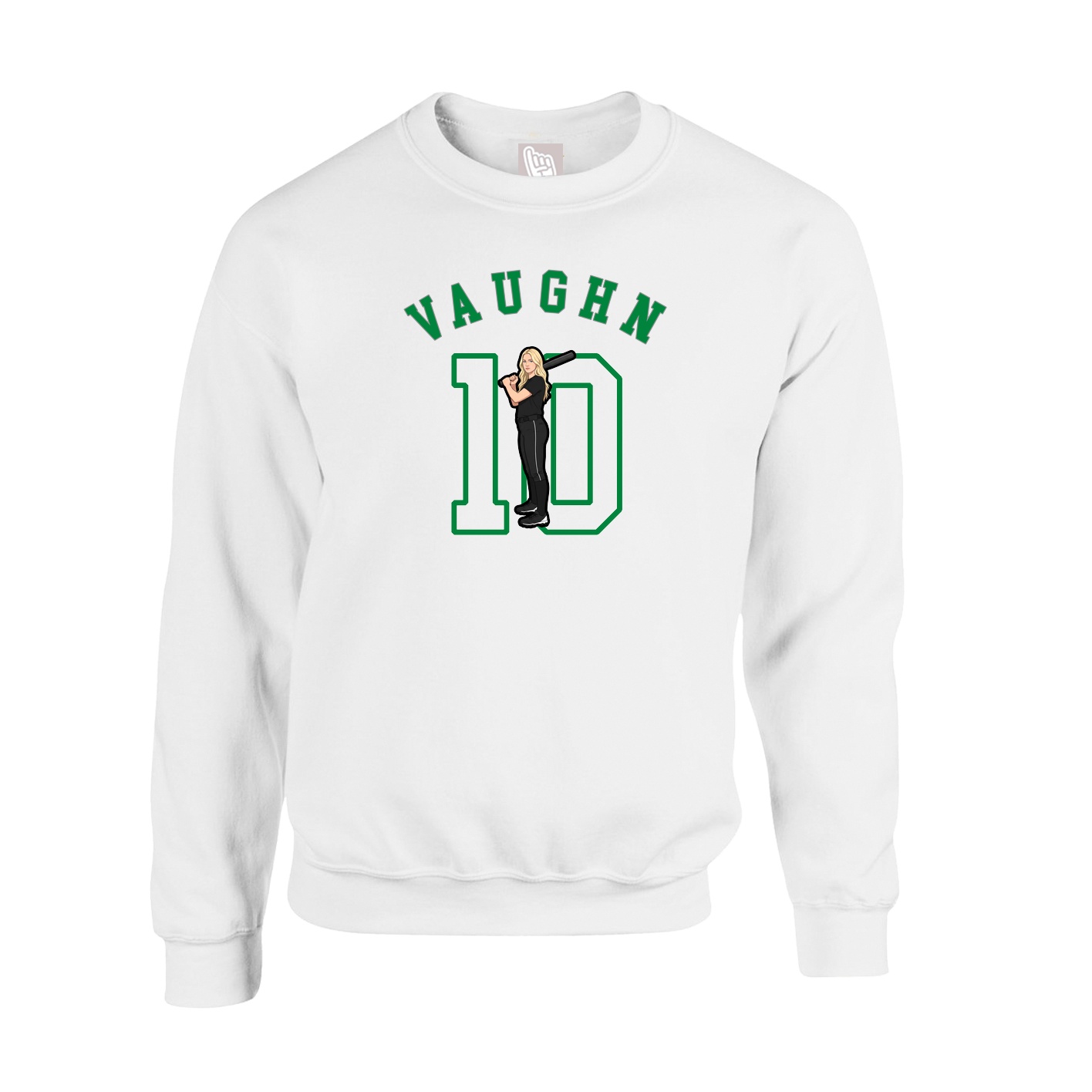Fleece Crew — Shirsey Arch in White