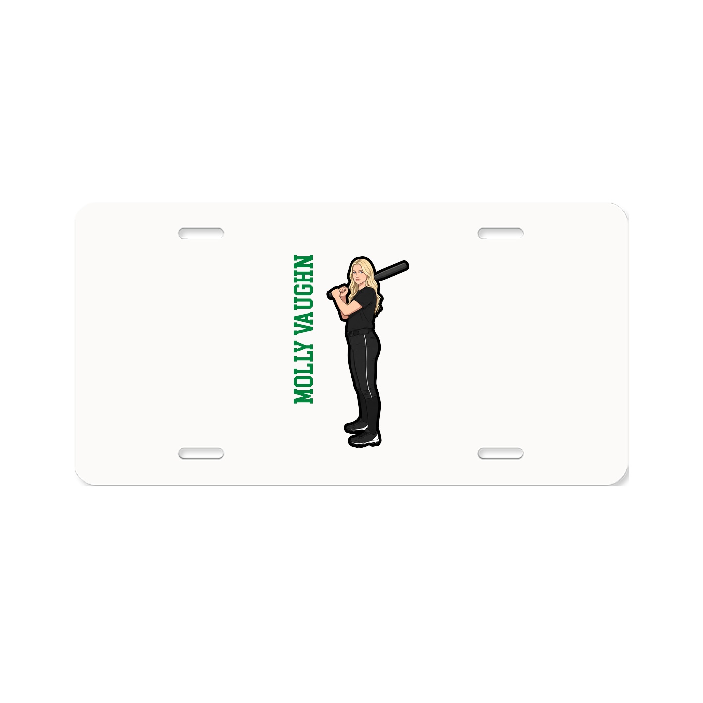 License Plate — Name Vertical in Classic