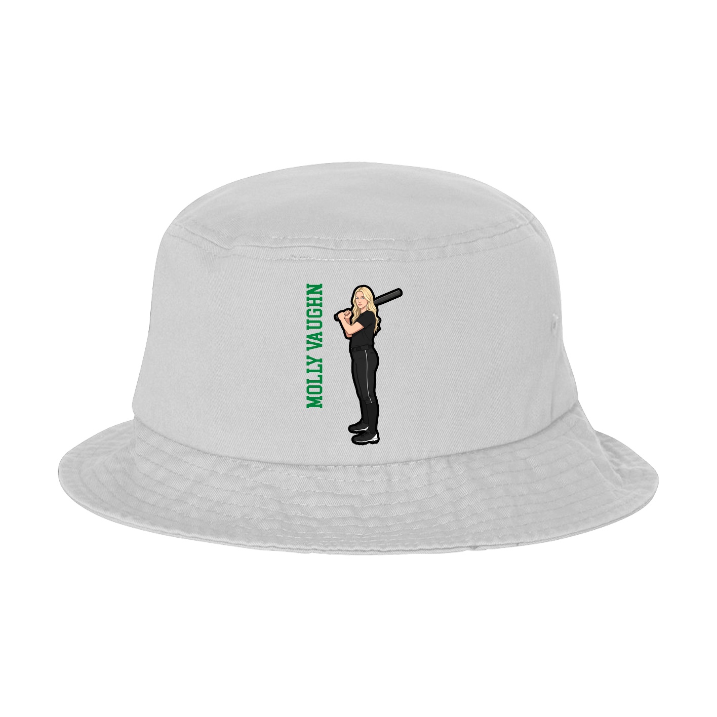 Bucket Cap — Name Vertical in White
