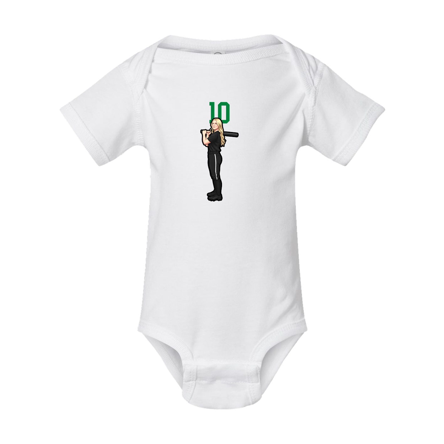 Baby Onesie — Number Top in White