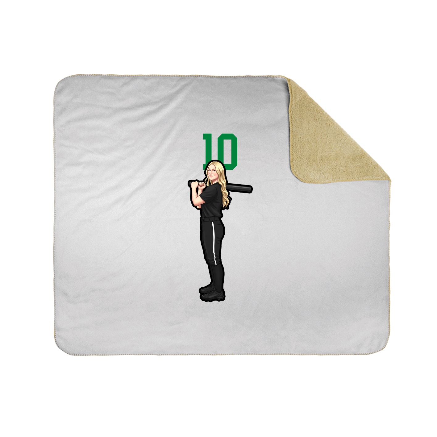 Throw Blanket — Number Top in White