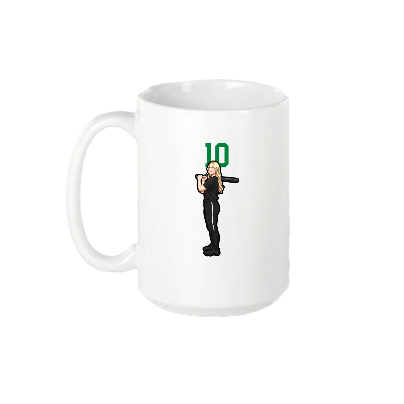 15oz Coffee Mug — Number Top in White