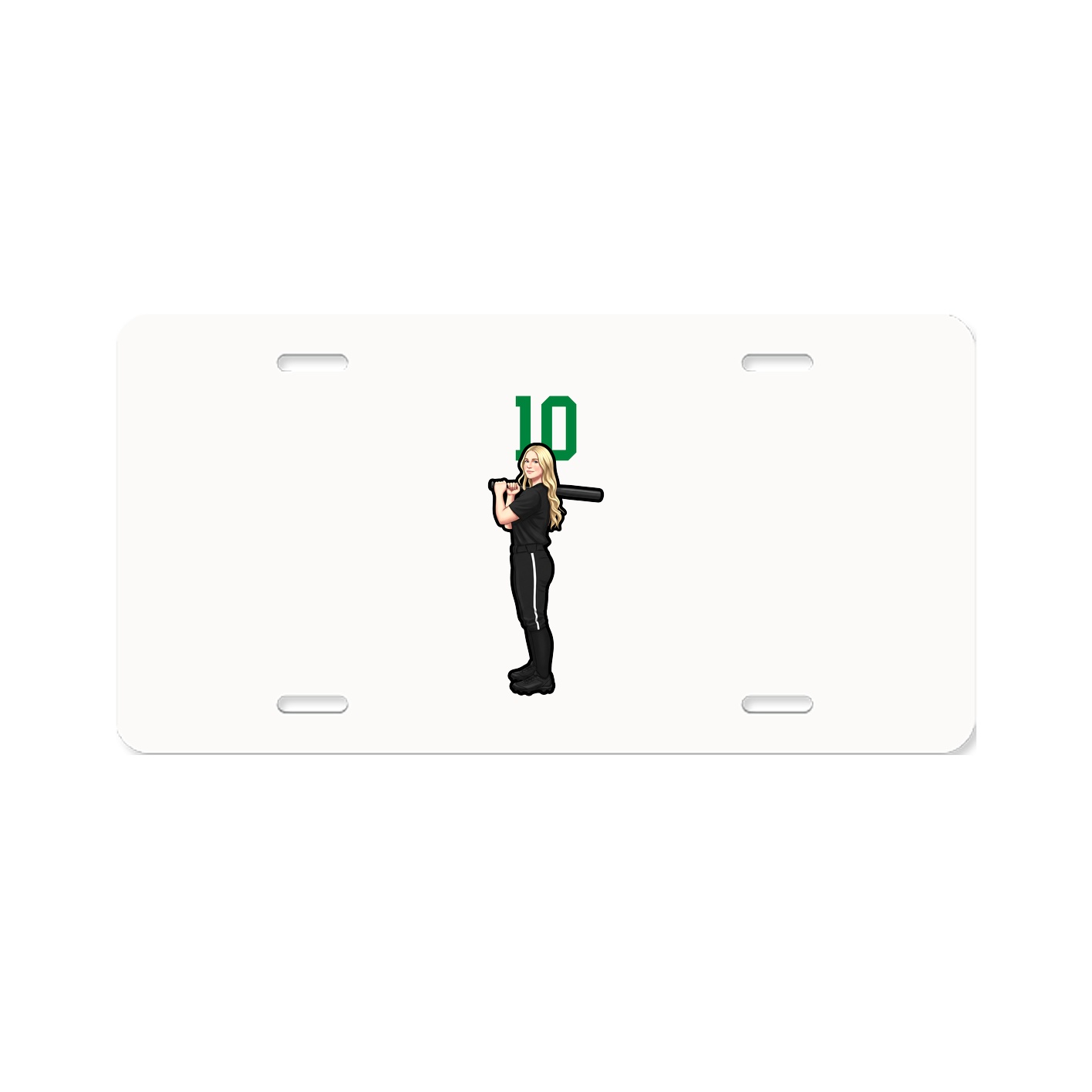 License Plate — Number Top in Classic