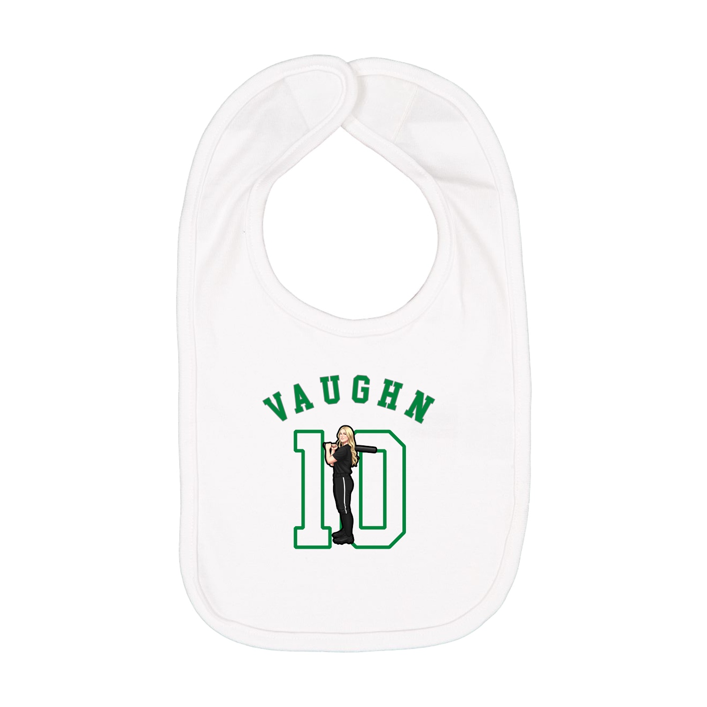 Infant Bib — Shirsey Arch in White