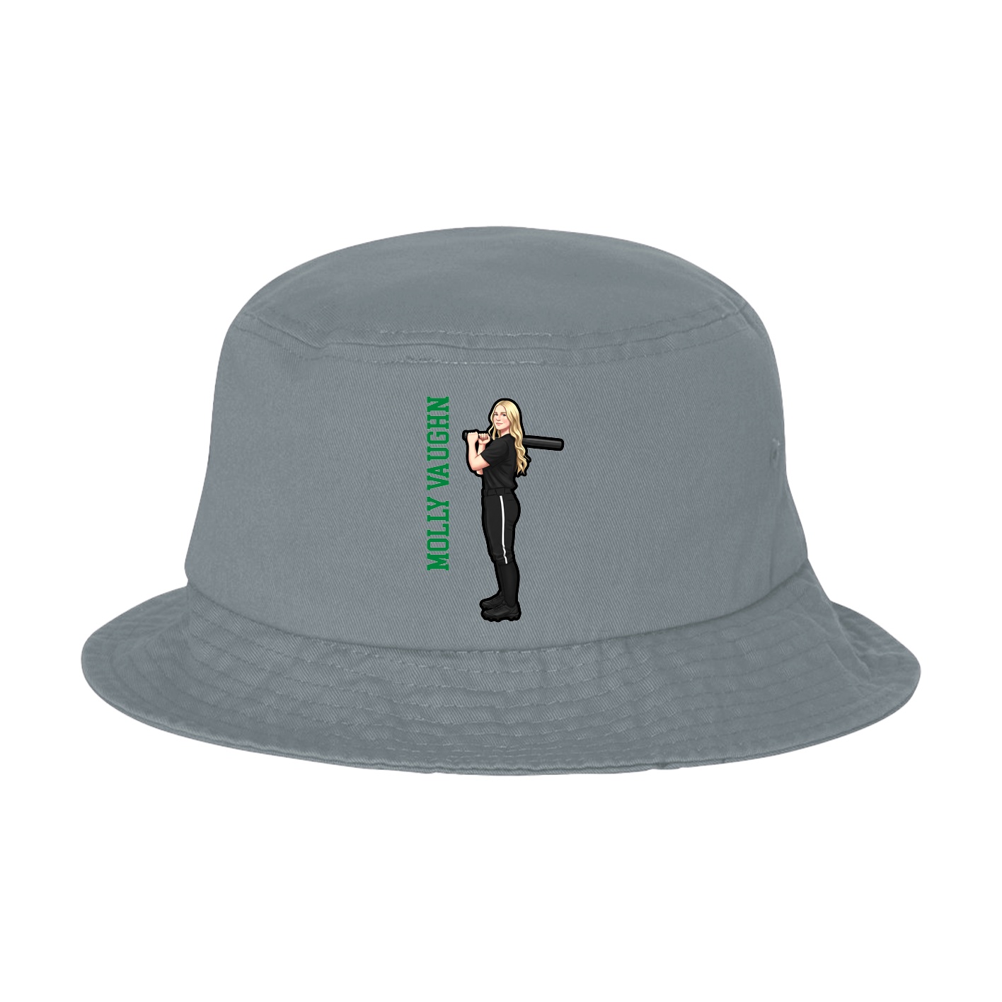 Bucket Cap — Name Vertical in Grey