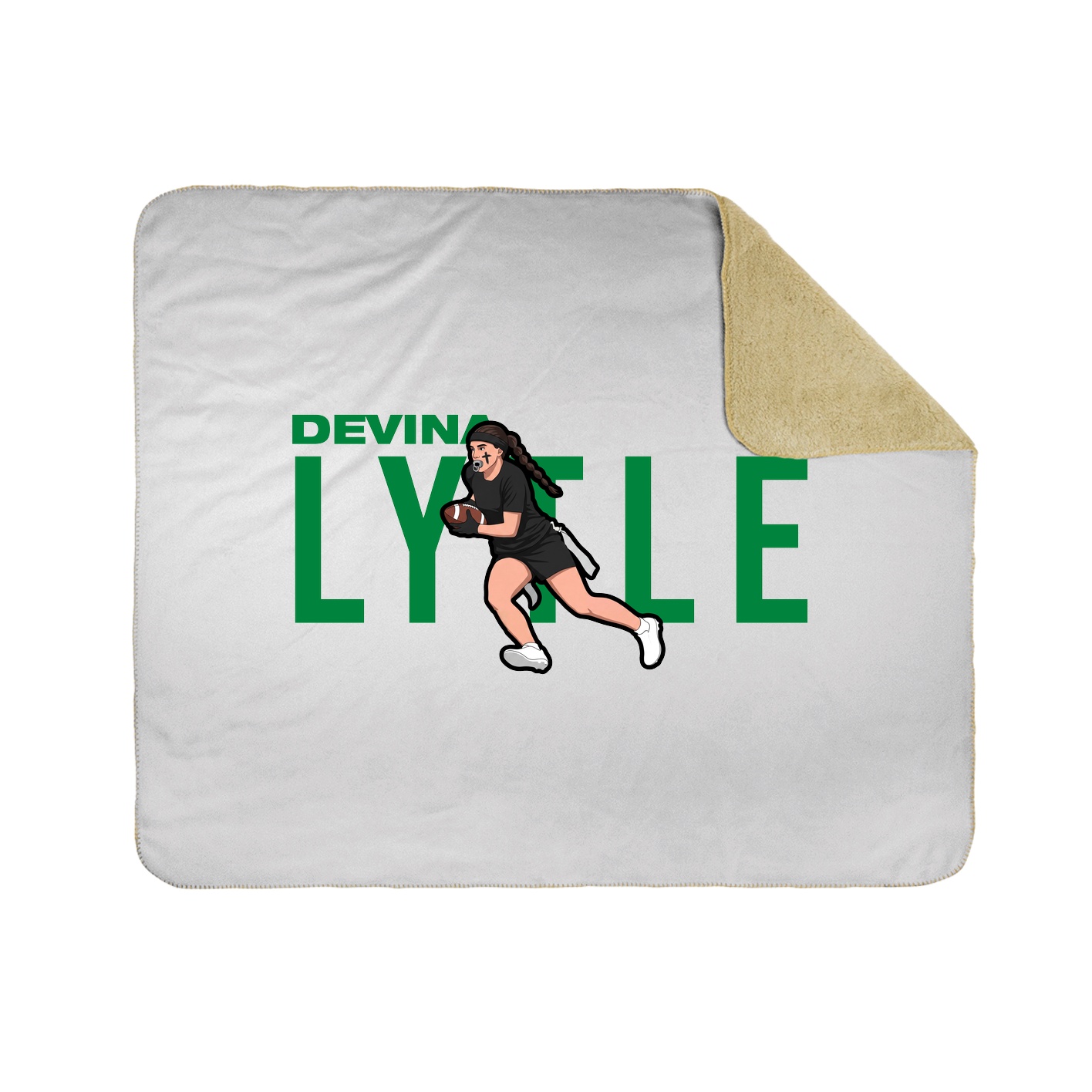 Throw Blanket — Player Name in White