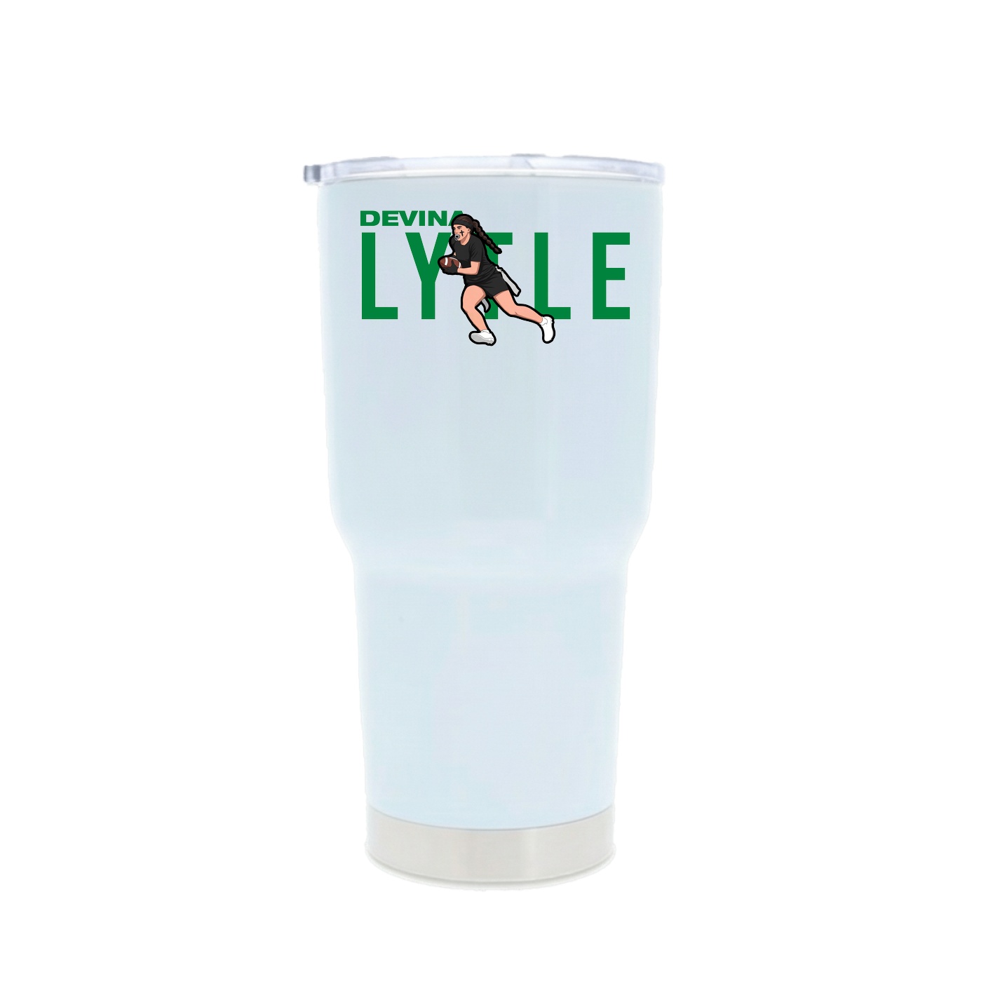 30oz Stainless Steel Tumbler — Player Name in White