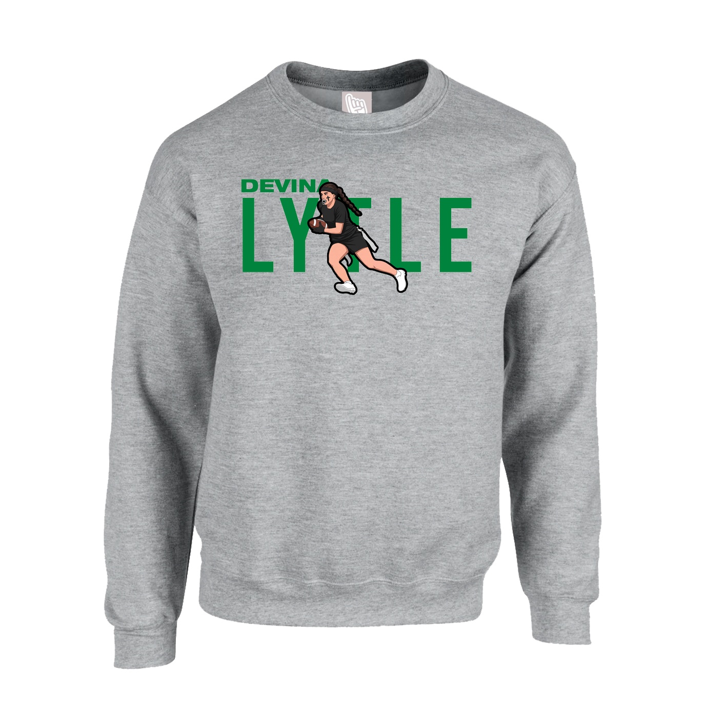 Fleece Crew — Player Name in Grey