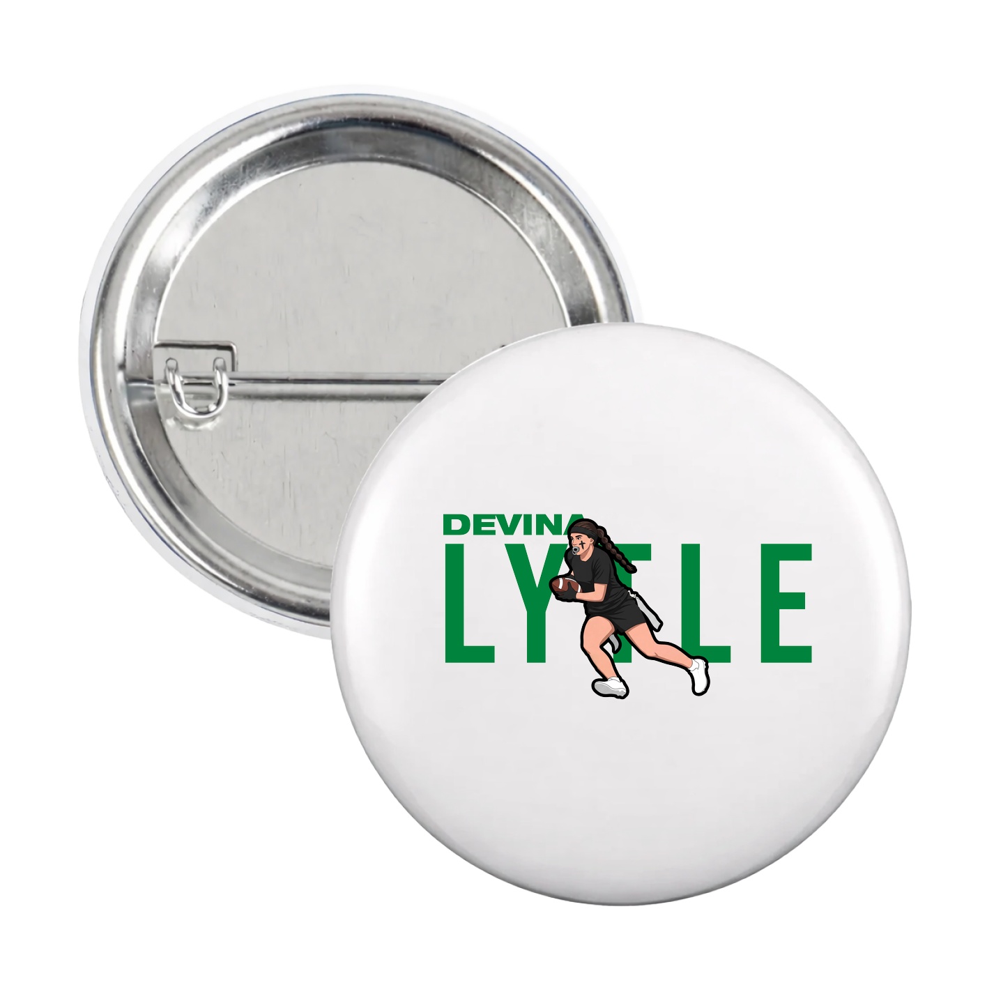 Game Day Button — Player Name in White