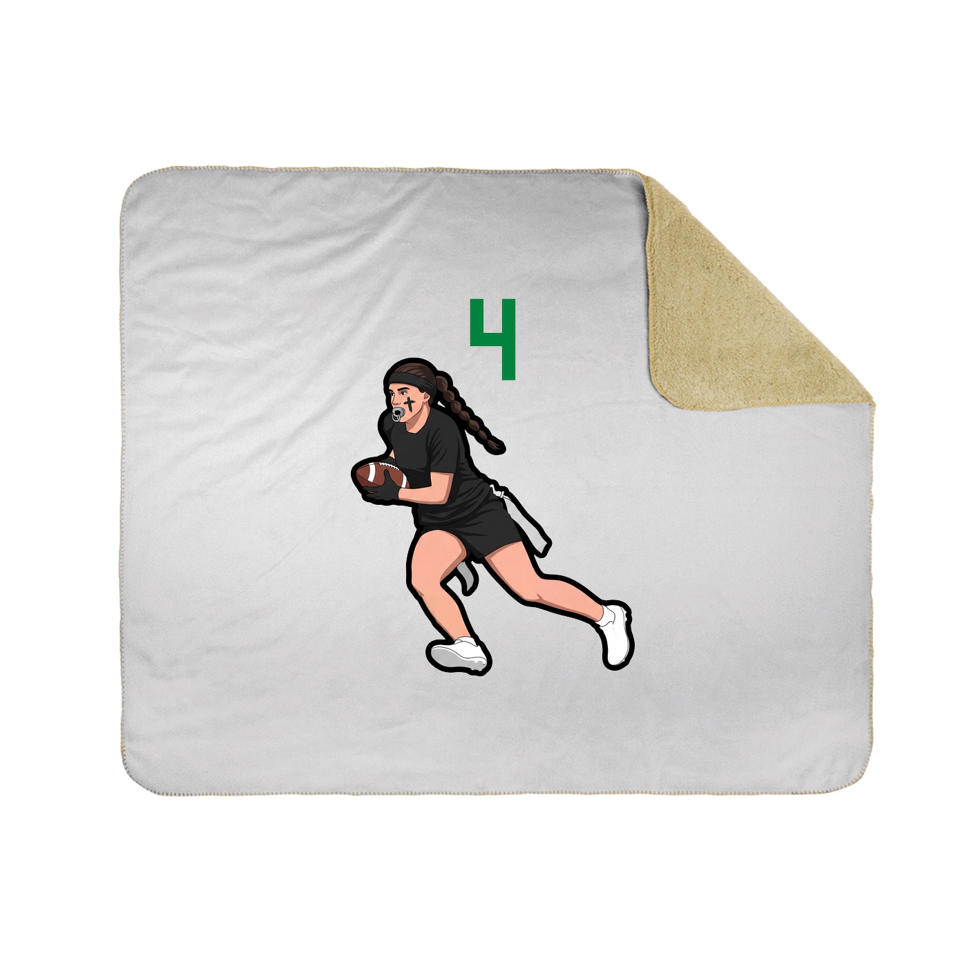 Throw Blanket — Number Top in White