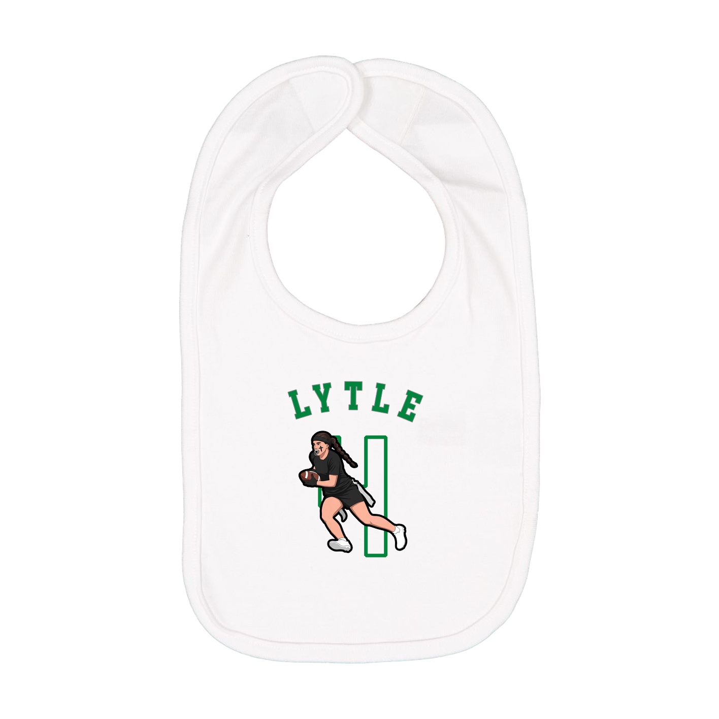 Infant Bib — Shirsey Arch in White