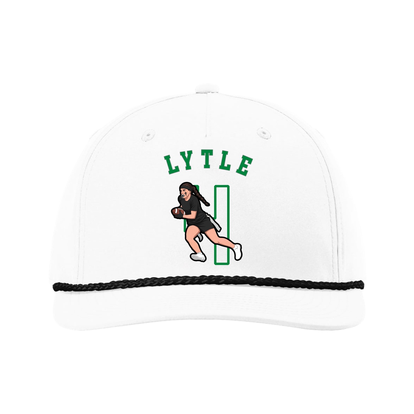 Five-Panel Classic Rope Cap — Shirsey Arch in White