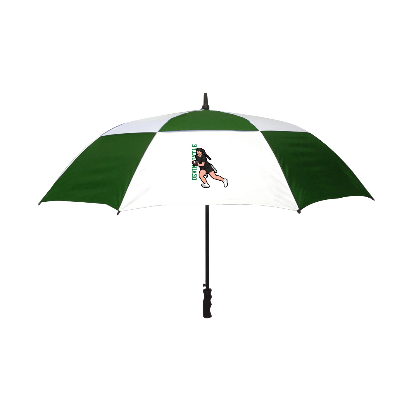 Golf Umbrella — Name Vertical in White