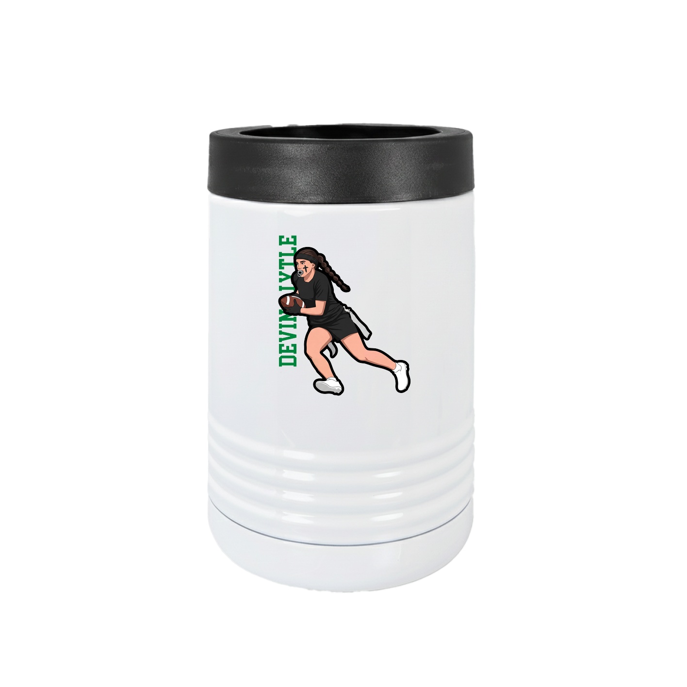 Beverage Holder — Name Vertical in White