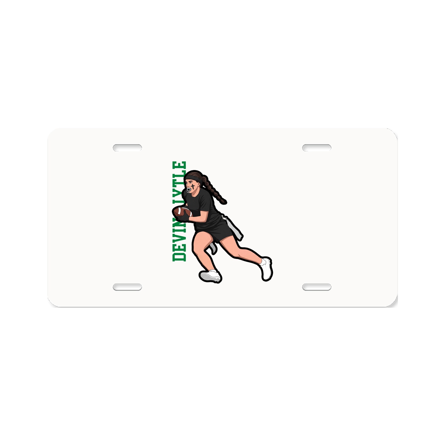 License Plate — Name Vertical in Classic