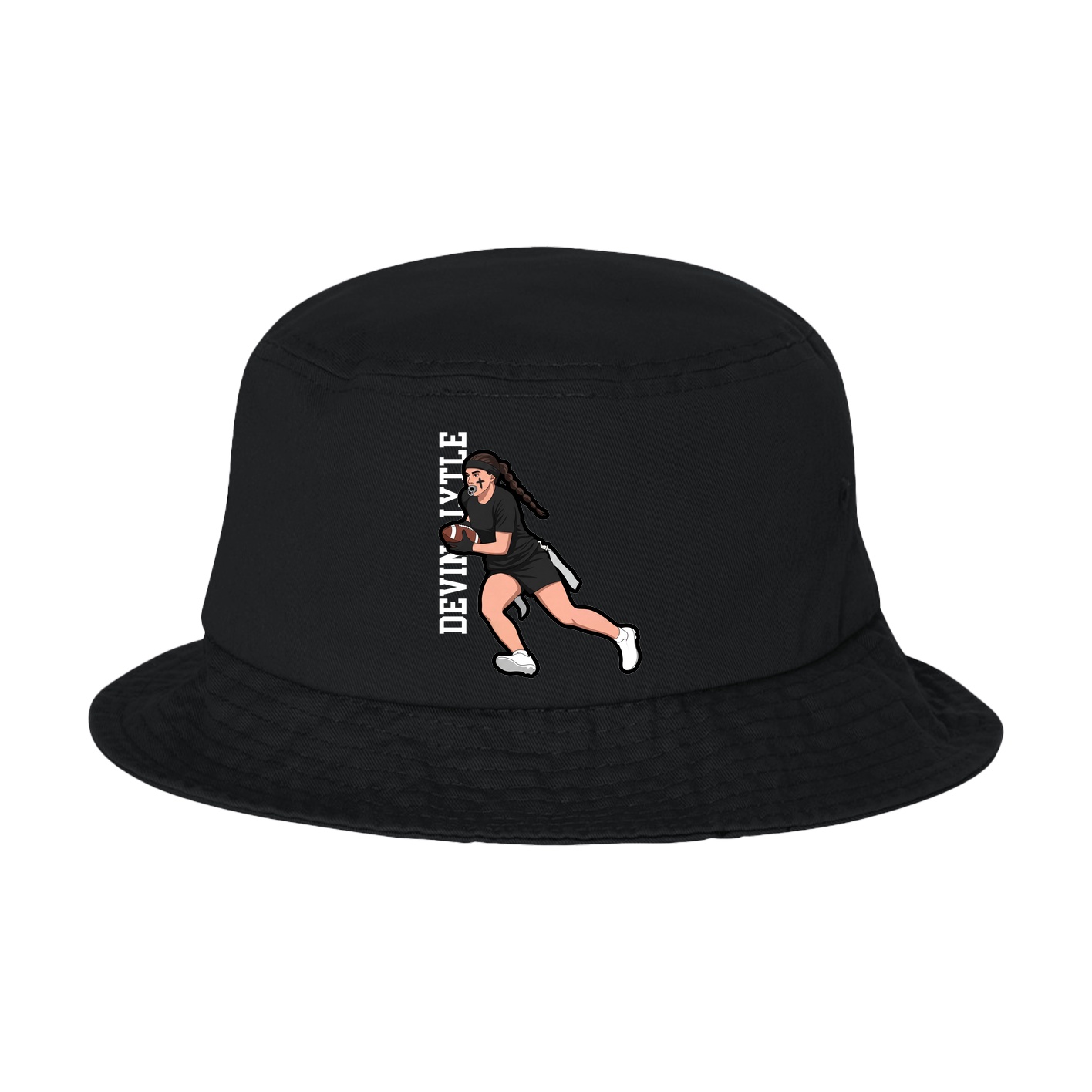 Bucket Cap — Name Vertical in Black