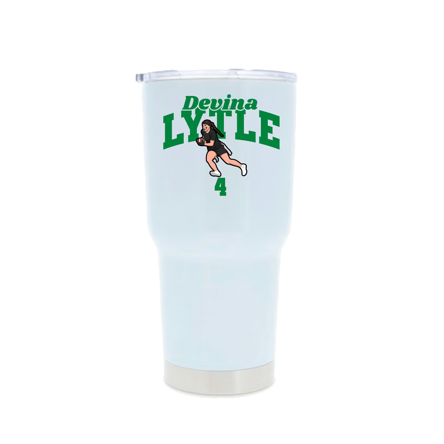 30oz Stainless Steel Tumbler — Signature Arch in White