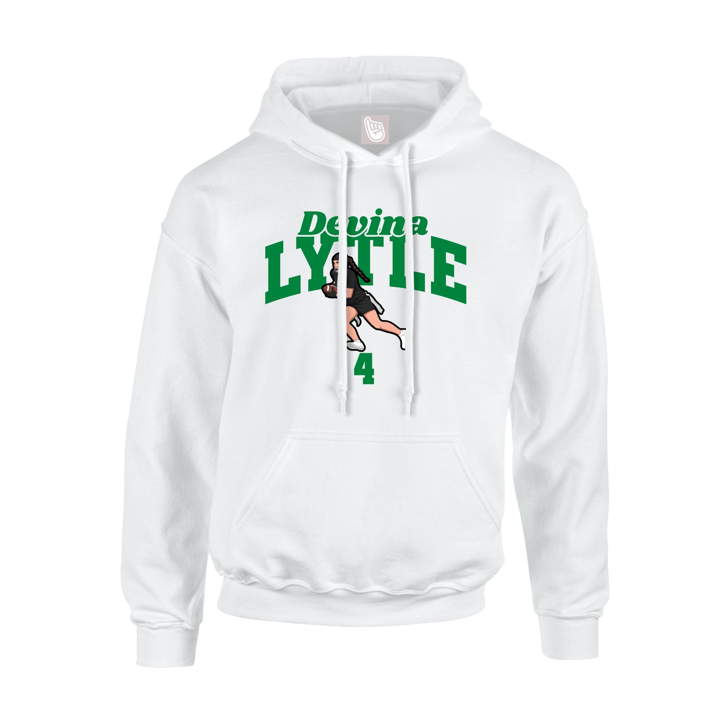 Youth Hoodie — Signature Arch in White