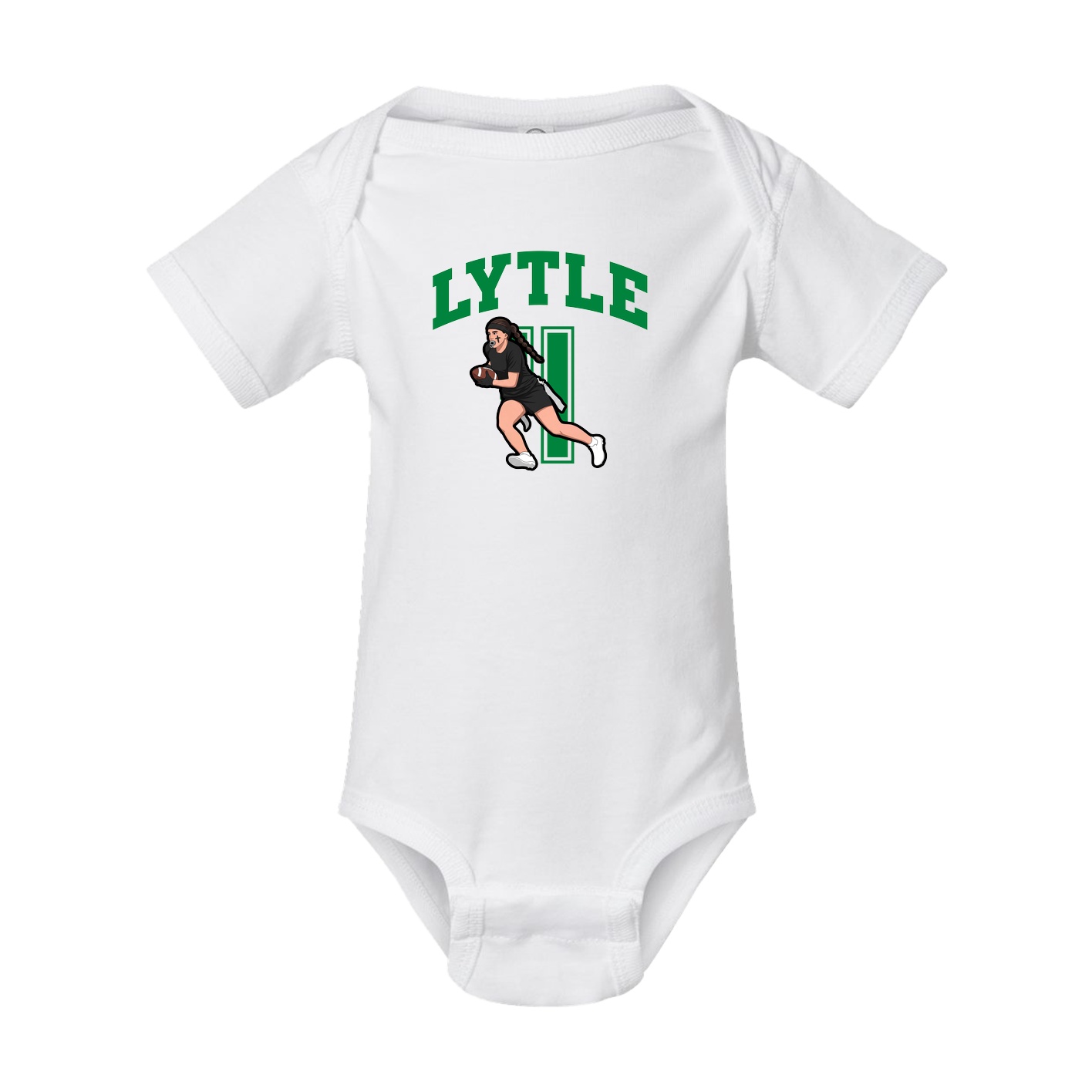Baby Onesie — Number in White