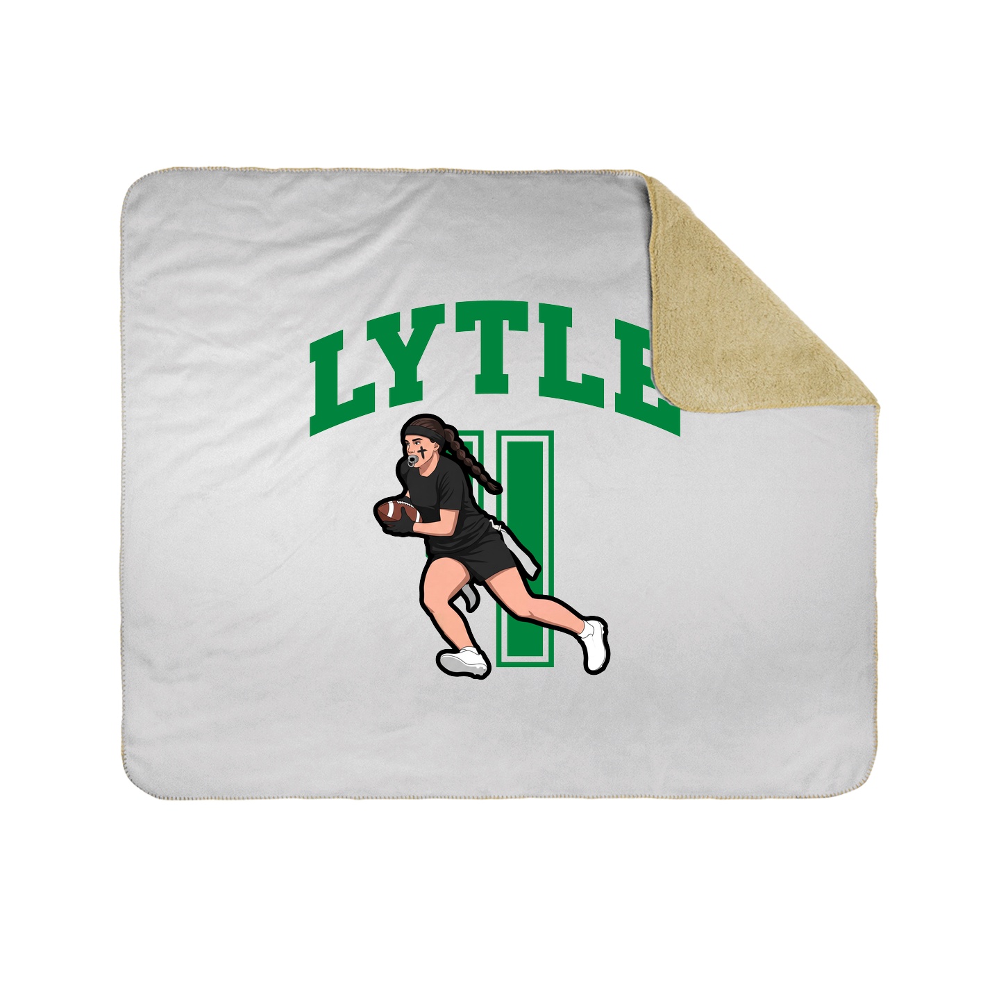 Throw Blanket — Number in White