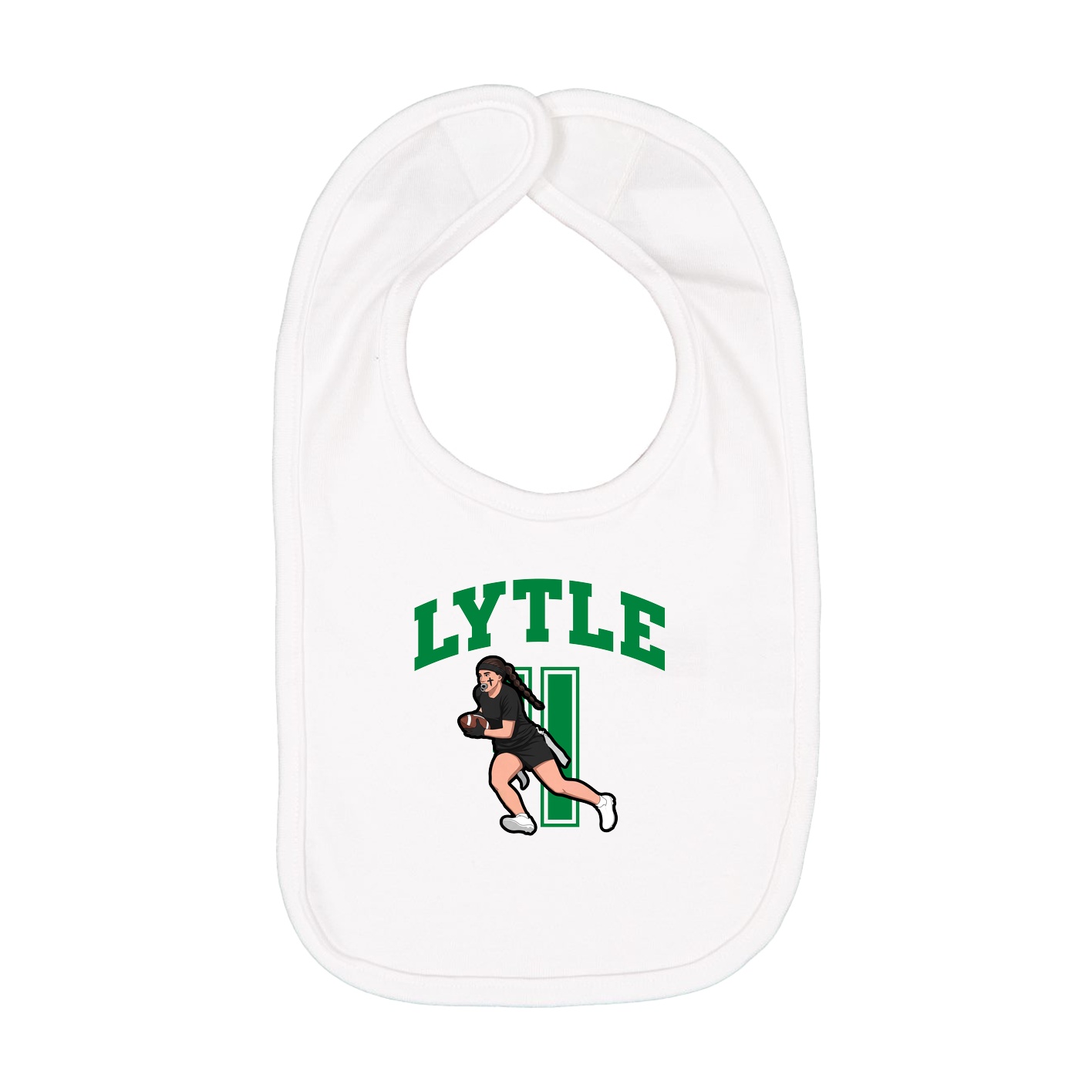 Infant Bib — Number in White