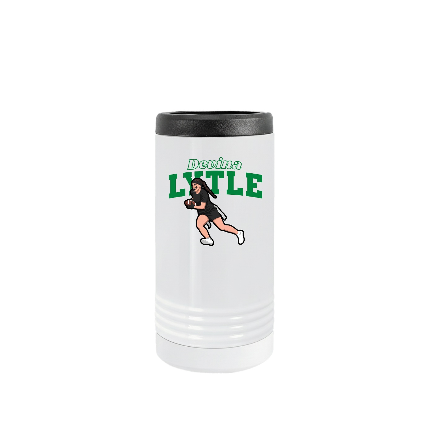 Slim Beverage Holder — Name Arch in White