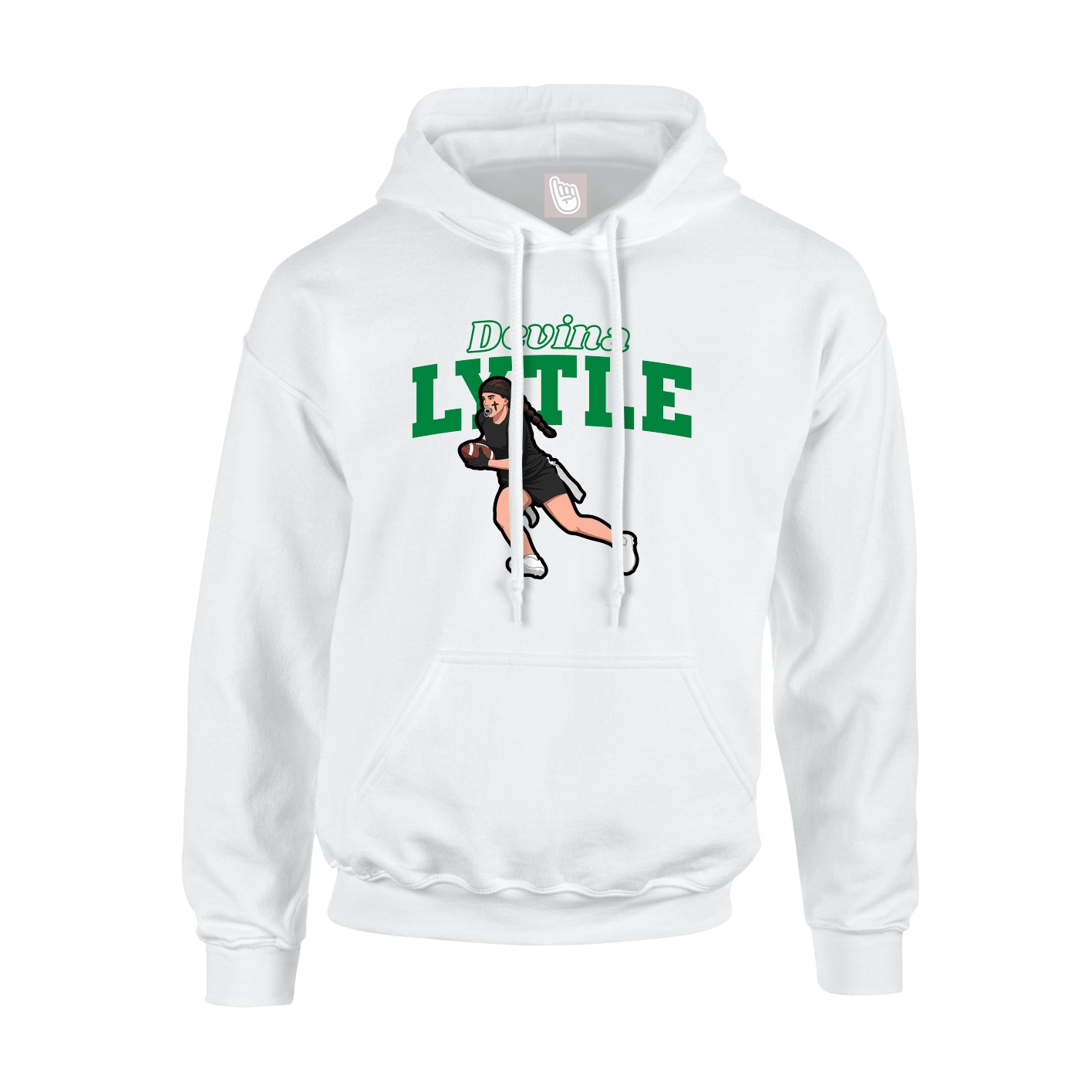 Hoodie — Name Arch in White