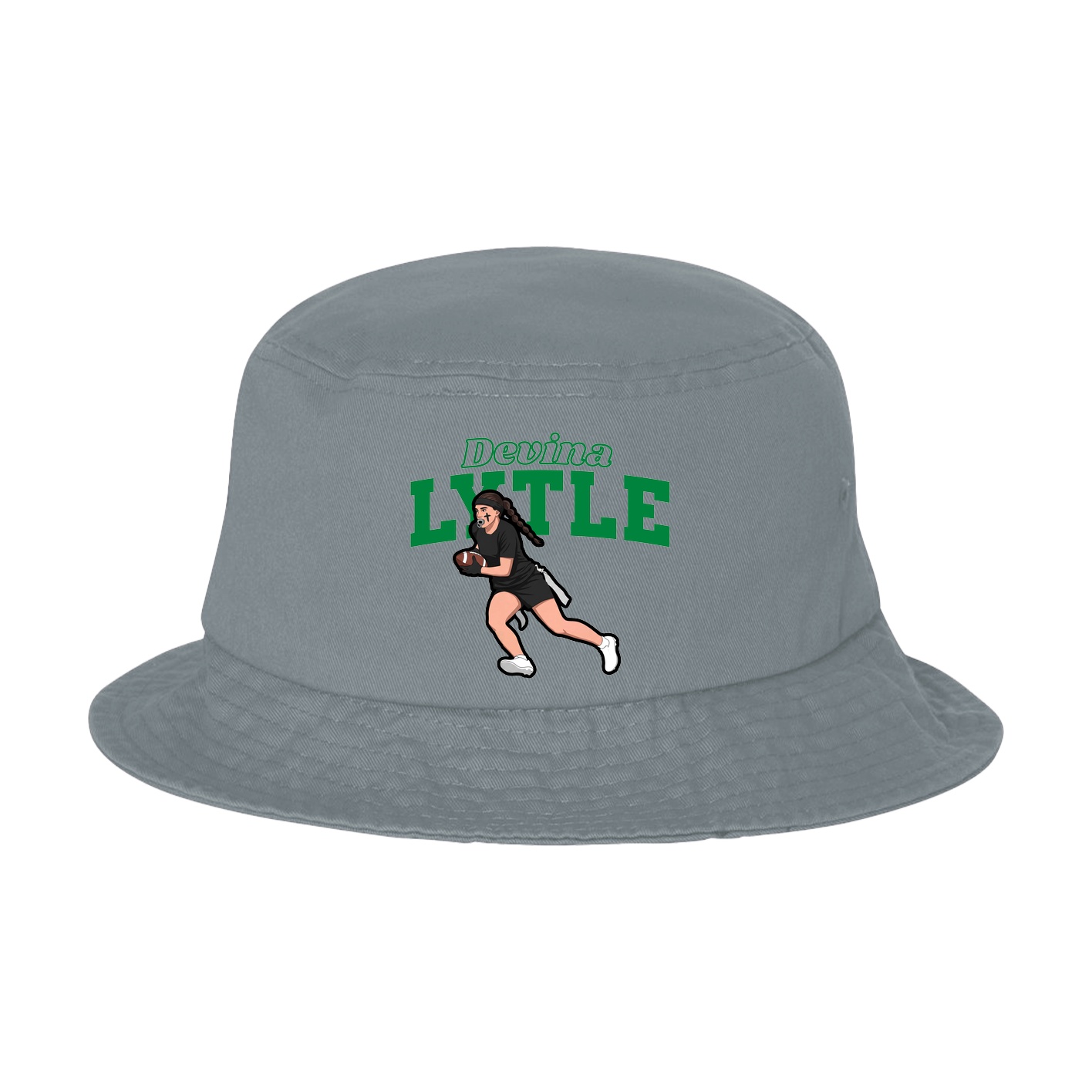 Bucket Cap — Name Arch in Grey