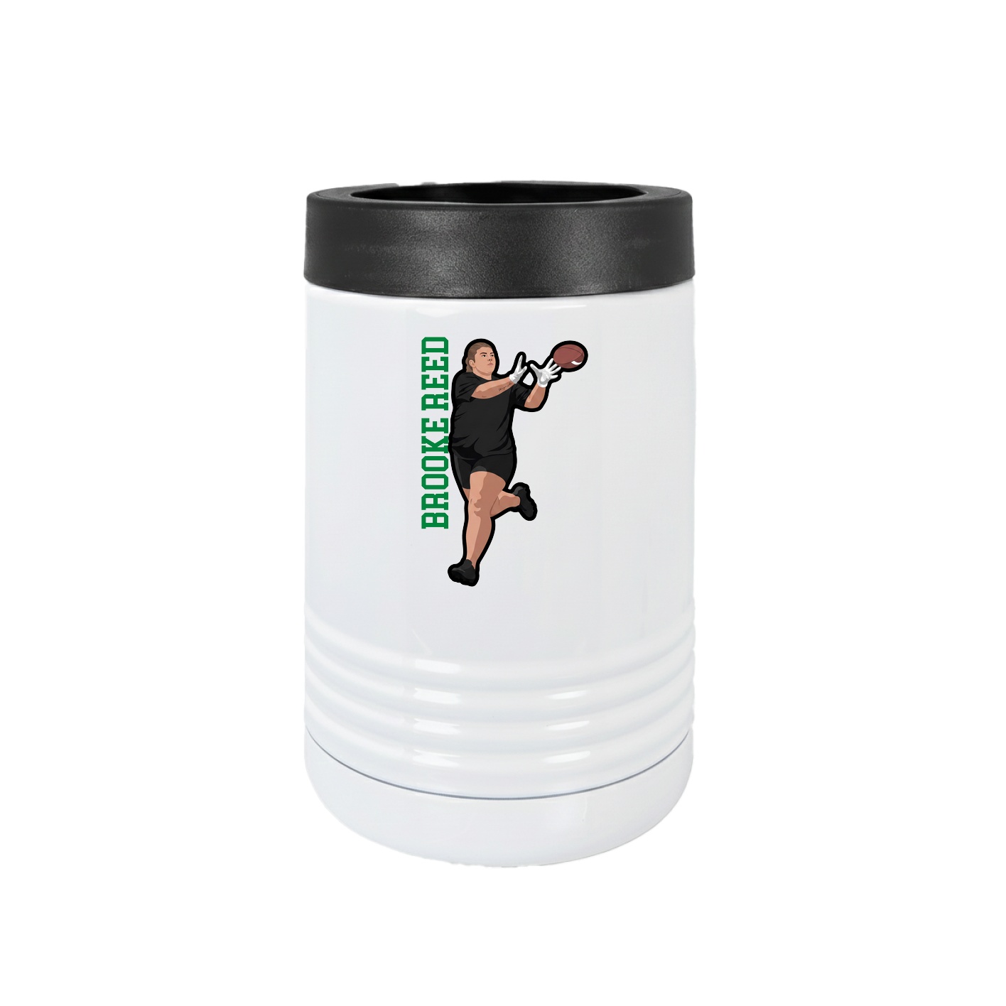Beverage Holder — Name Vertical in White