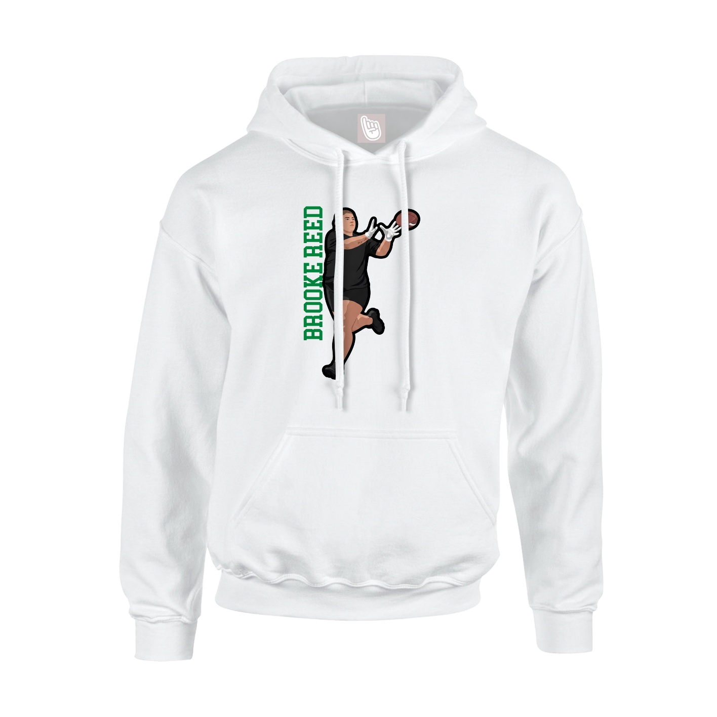 Hoodie — Name Vertical in White