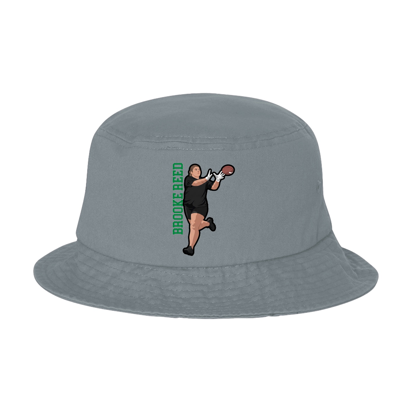 Bucket Cap — Name Vertical in Grey