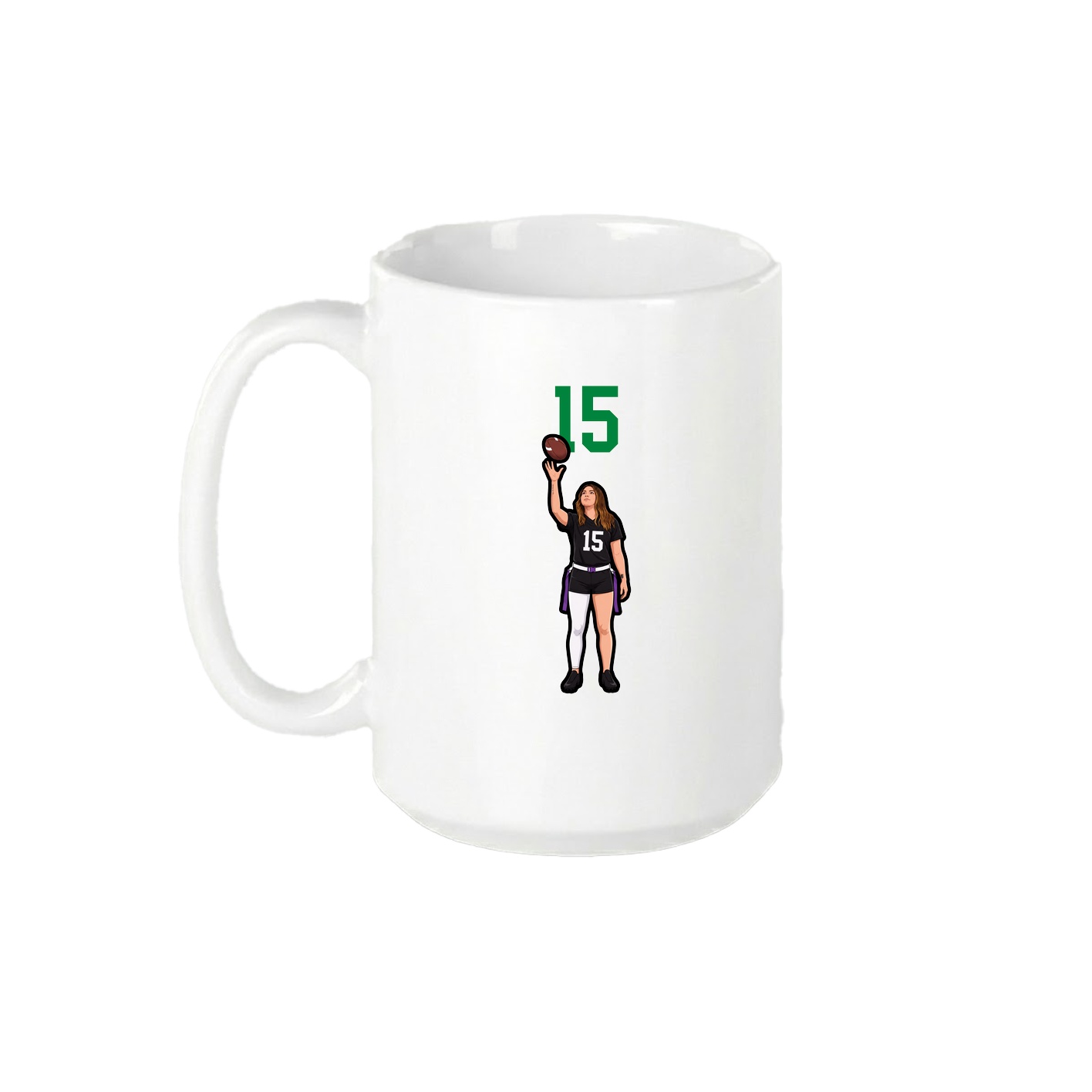 15oz Coffee Mug — Number Top in White
