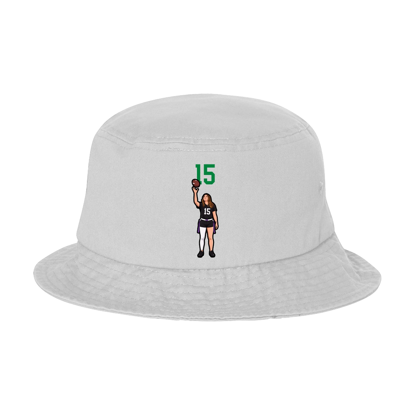 Bucket Cap — Number Top in White