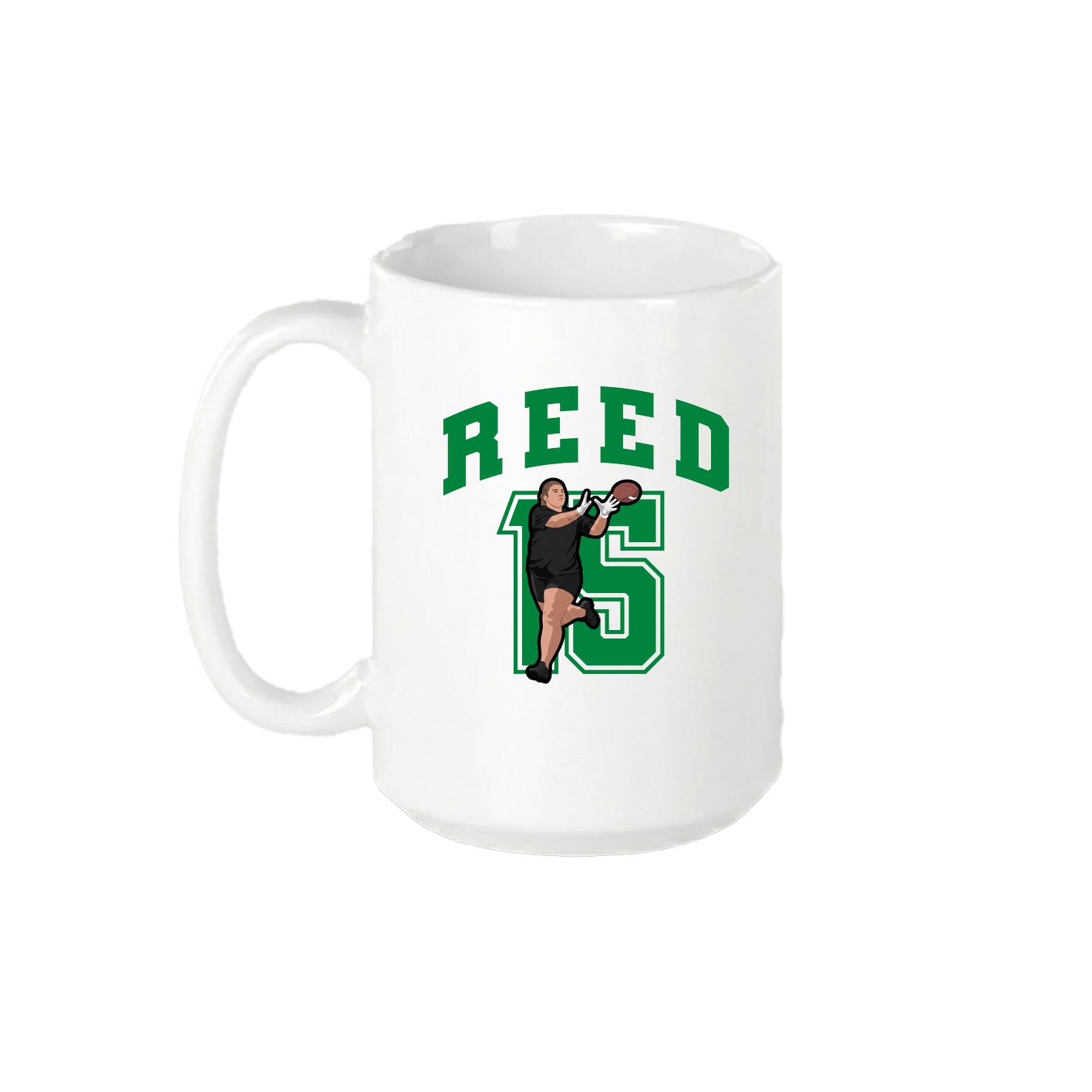 15oz Coffee Mug — Number in White