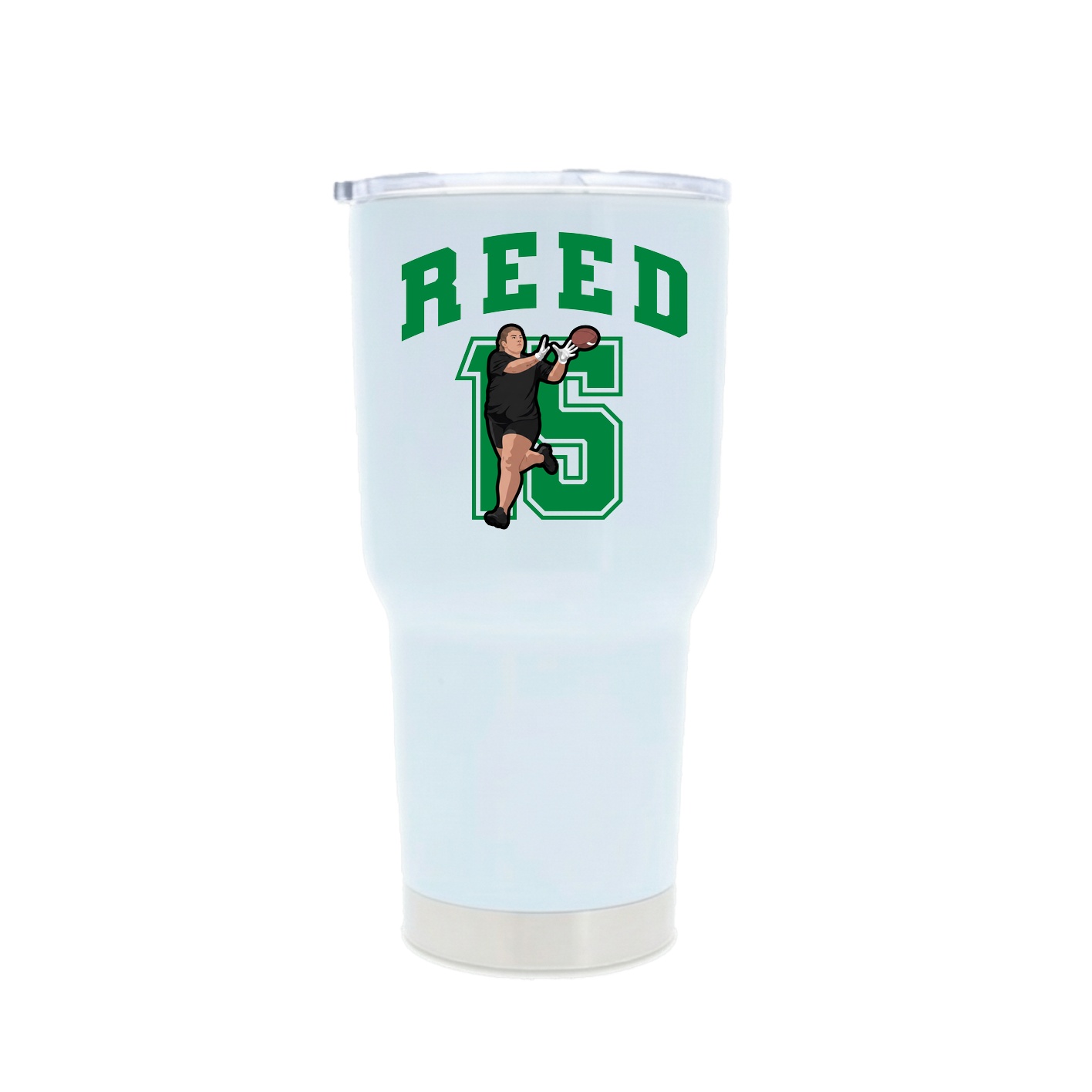 30oz Stainless Steel Tumbler — Number in White