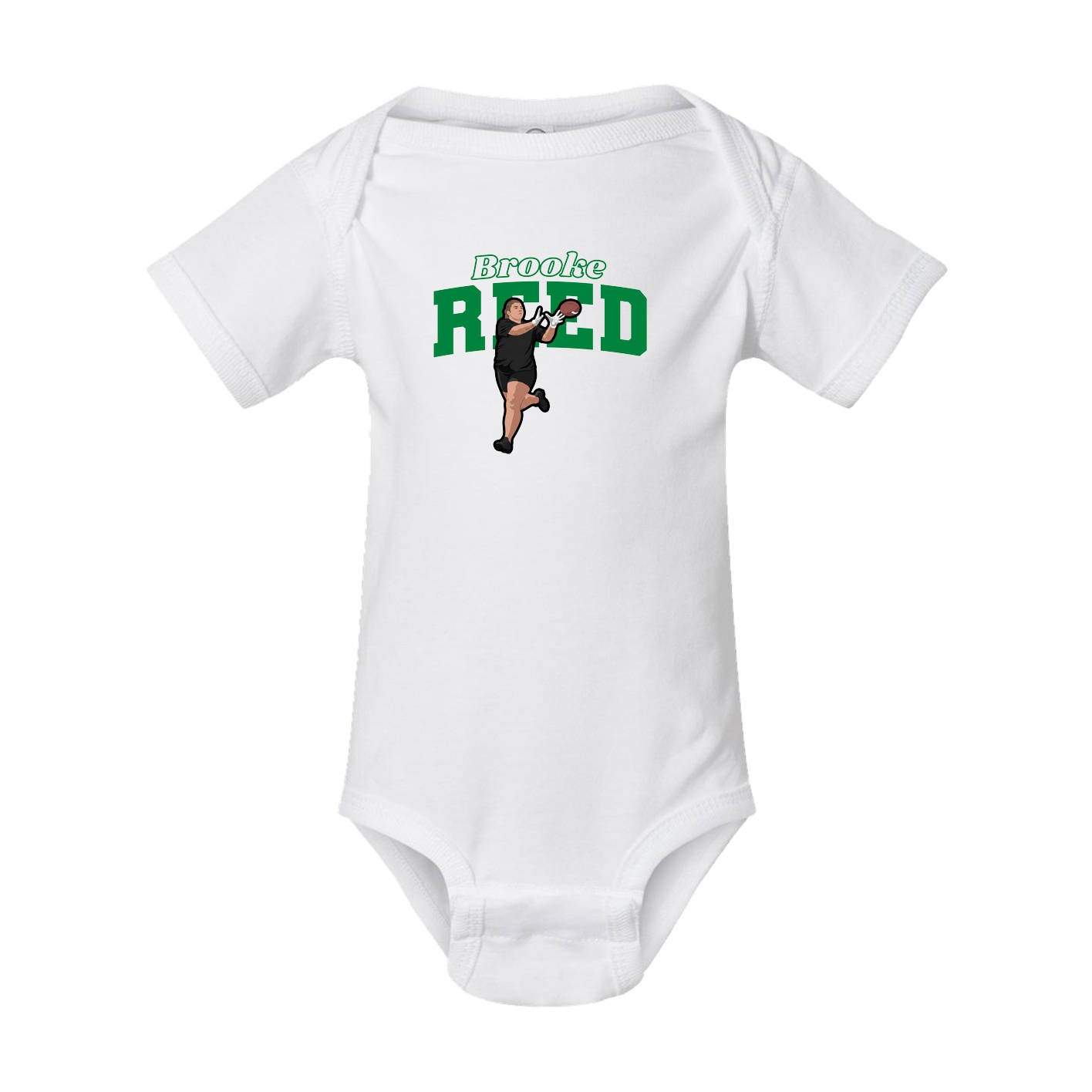 Baby Onesie — Name Arch in White