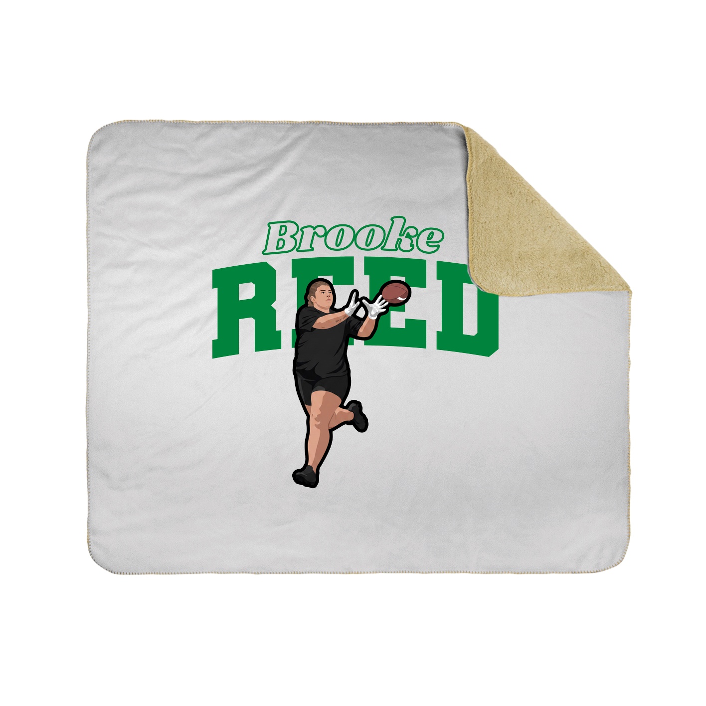 Throw Blanket — Name Arch in White